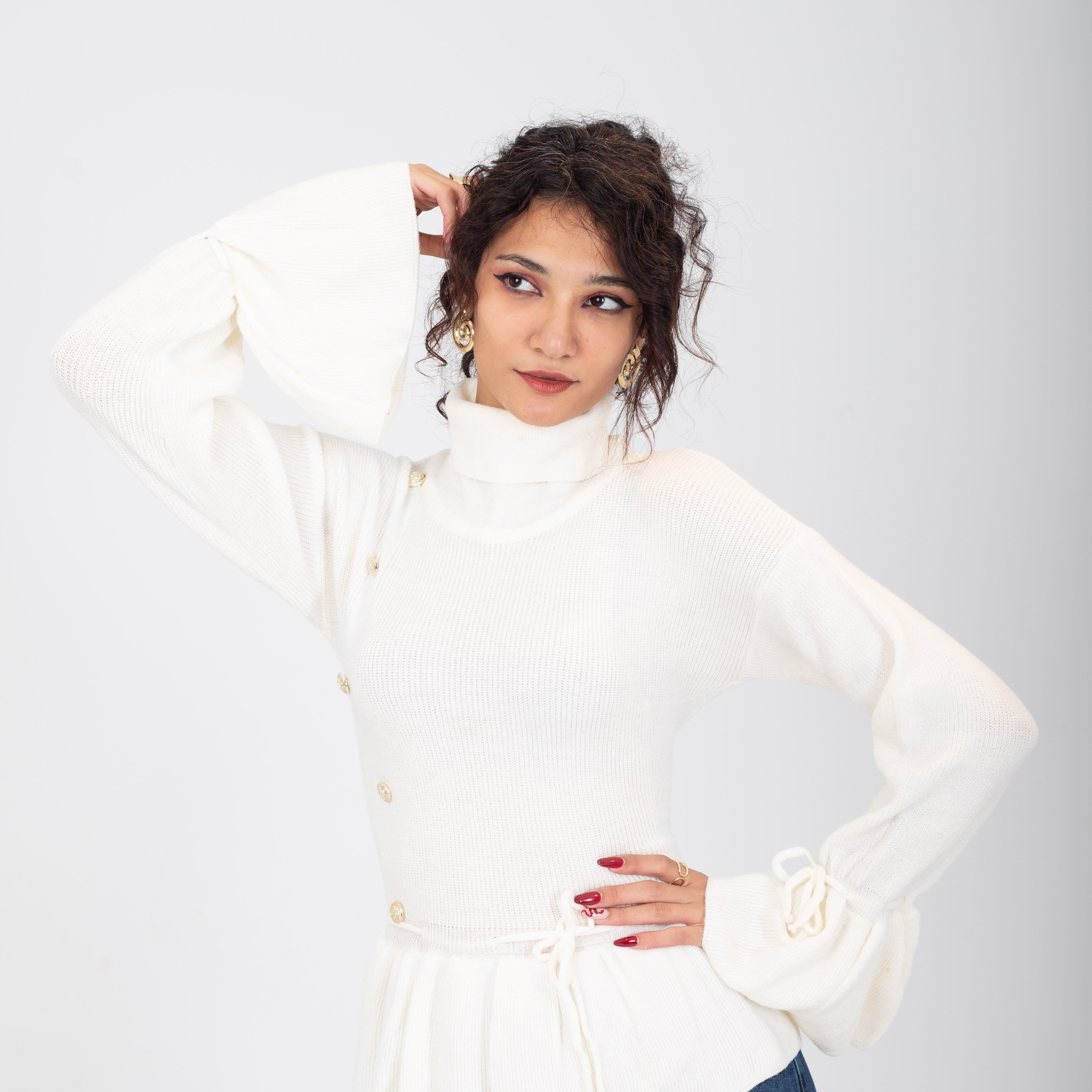 Ruffled Knit Blouse w16252672