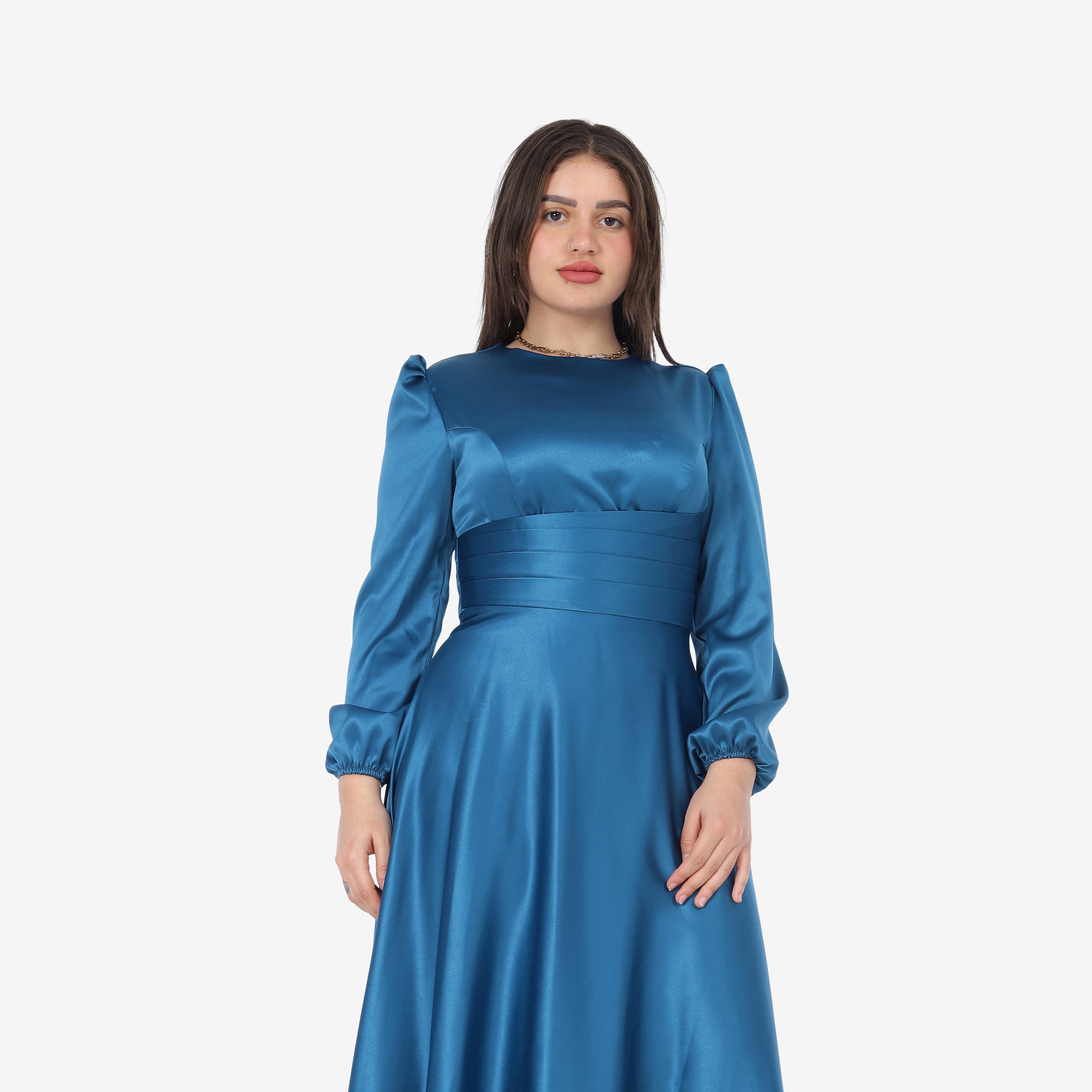 Simple Satin Evening Dress 9411004