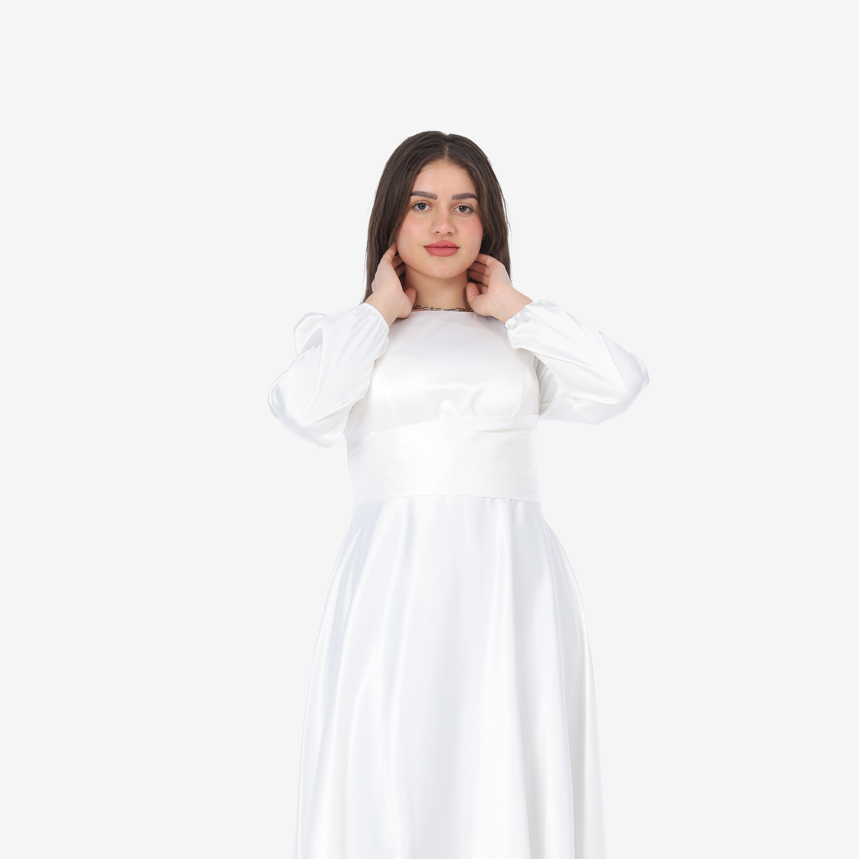 Simple Satin Evening Dress 9411004