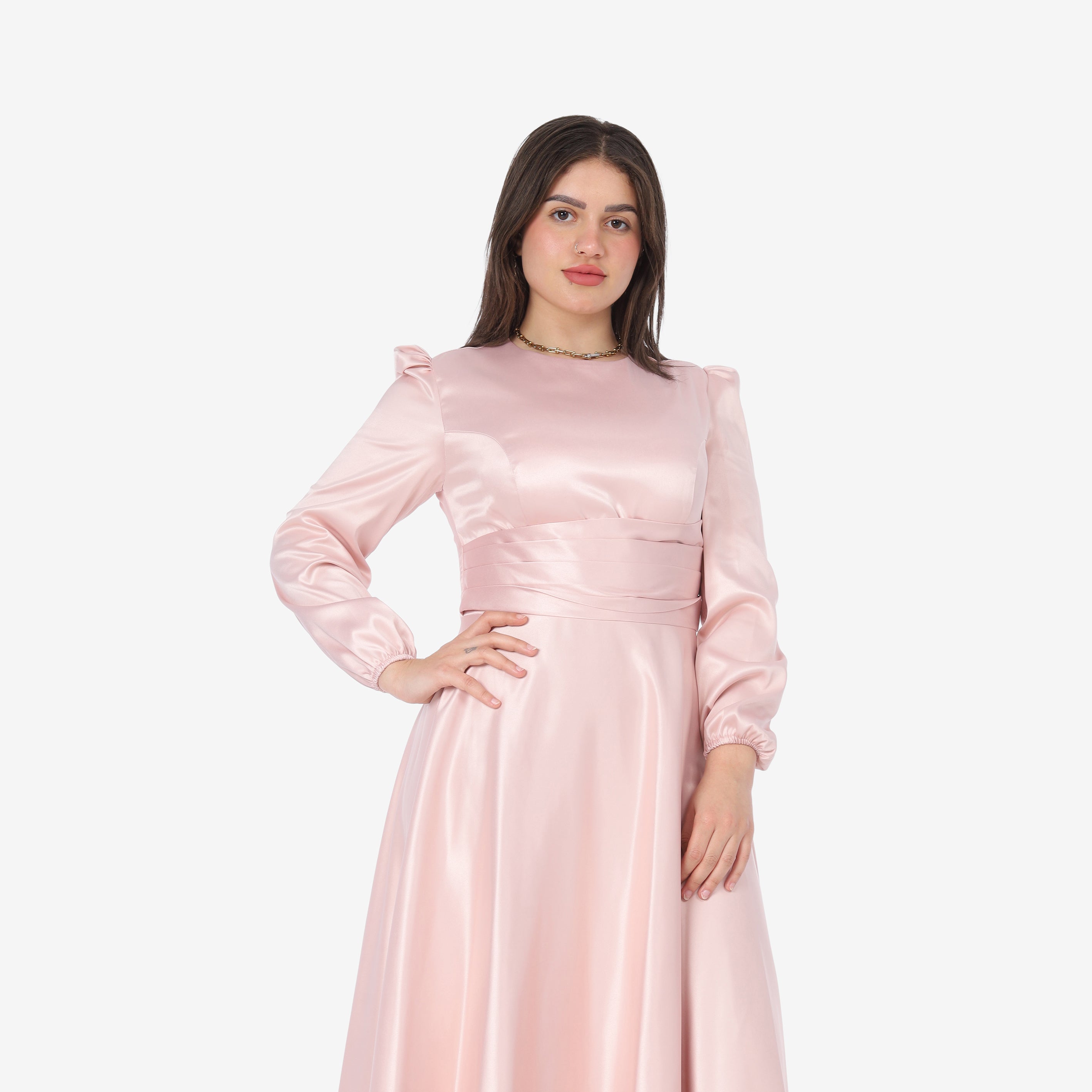 Simple Satin Evening Dress 9411004