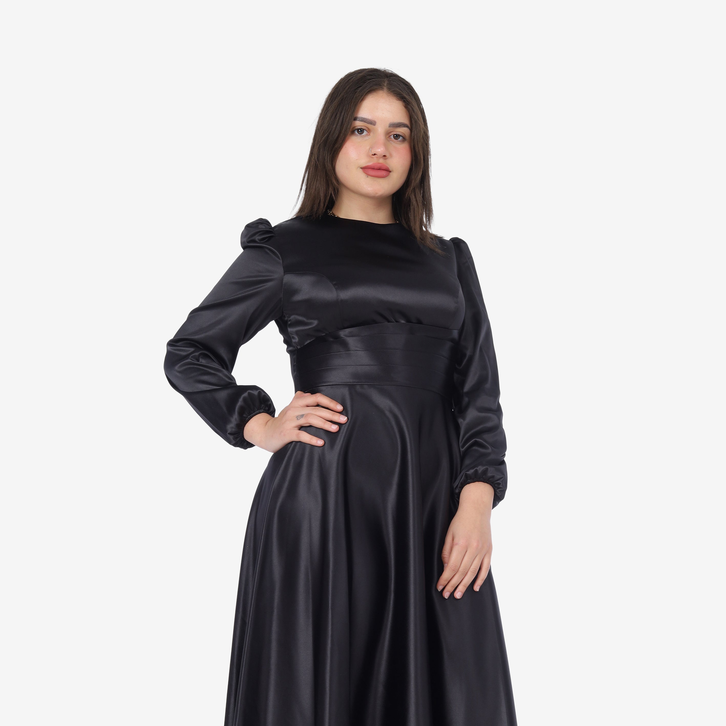 Simple Satin Evening Dress 9411004