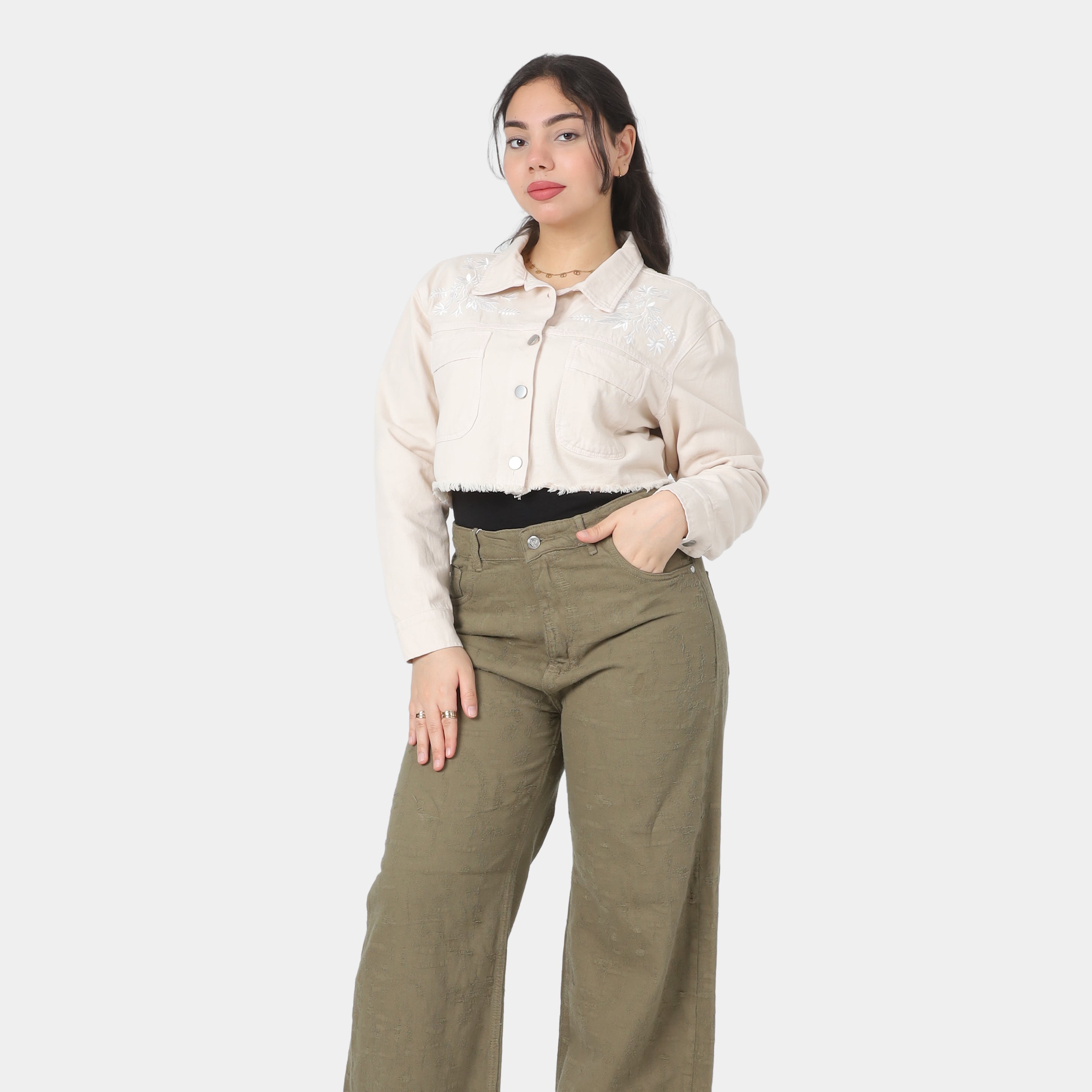 Cropped Gabardine Jacket 954103