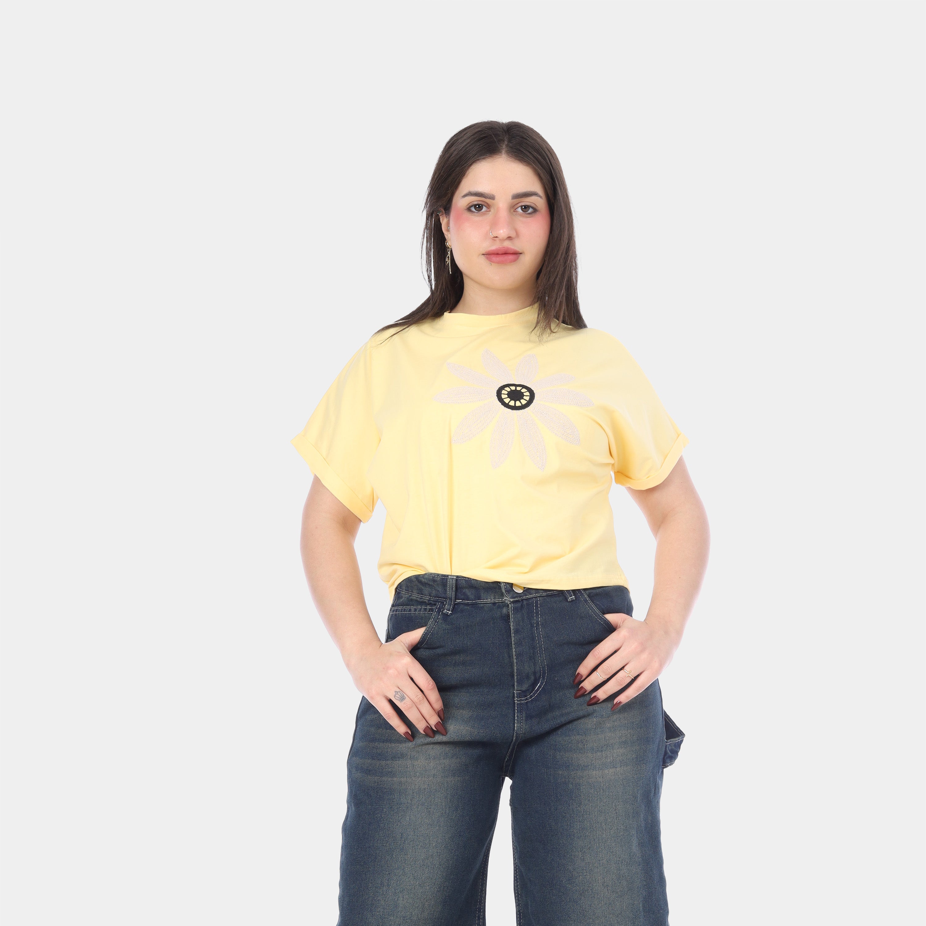 Midi Length Denim Pants 9972009