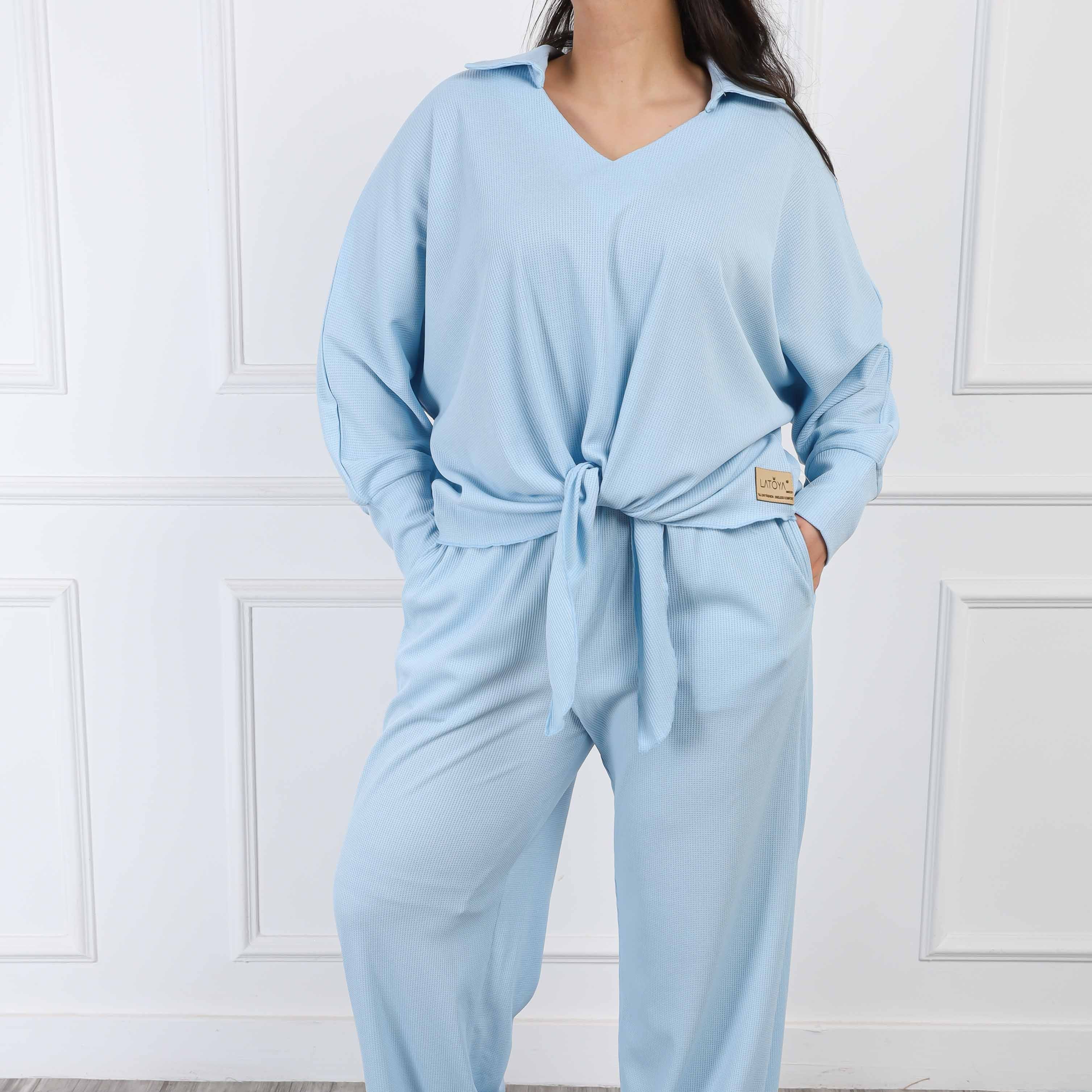 Tie-Front Casual Set s1514343