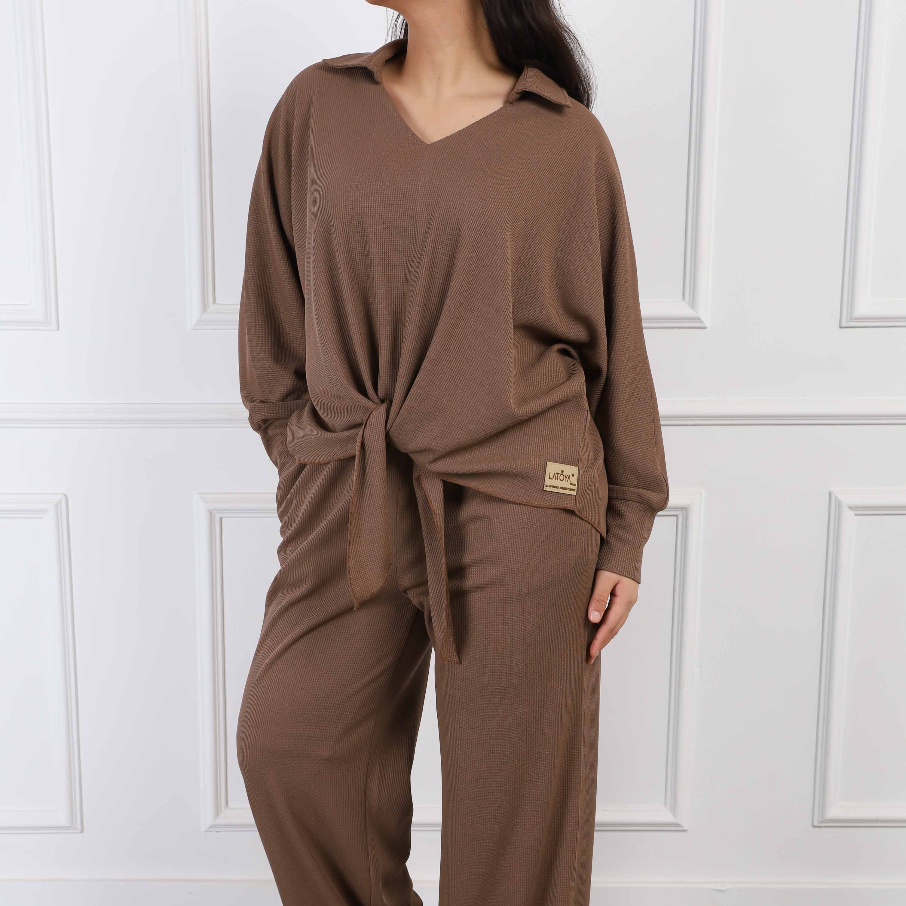 Tie-Front Casual Set s1514343