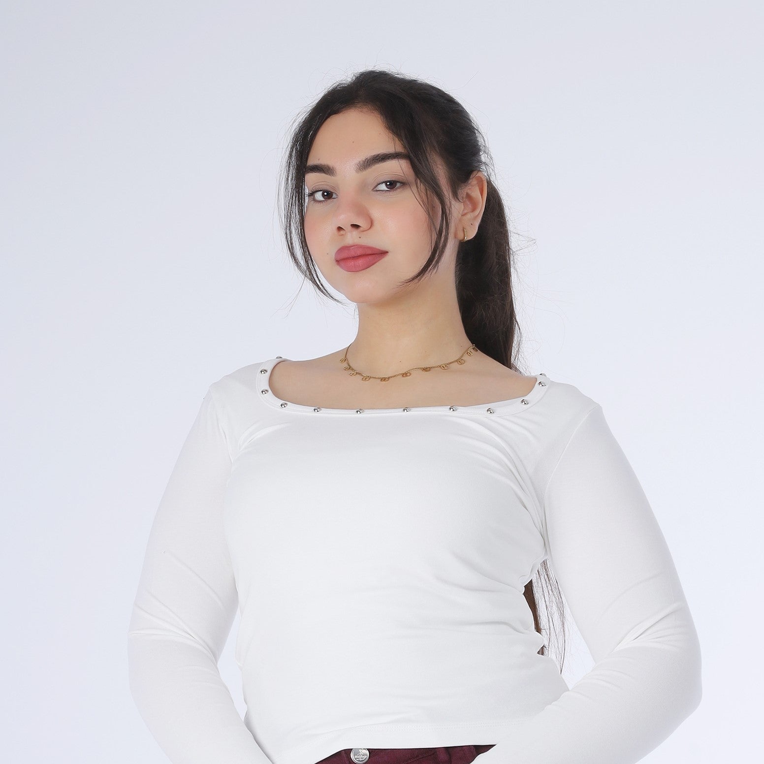 Cropped Sleeve Top 20924064