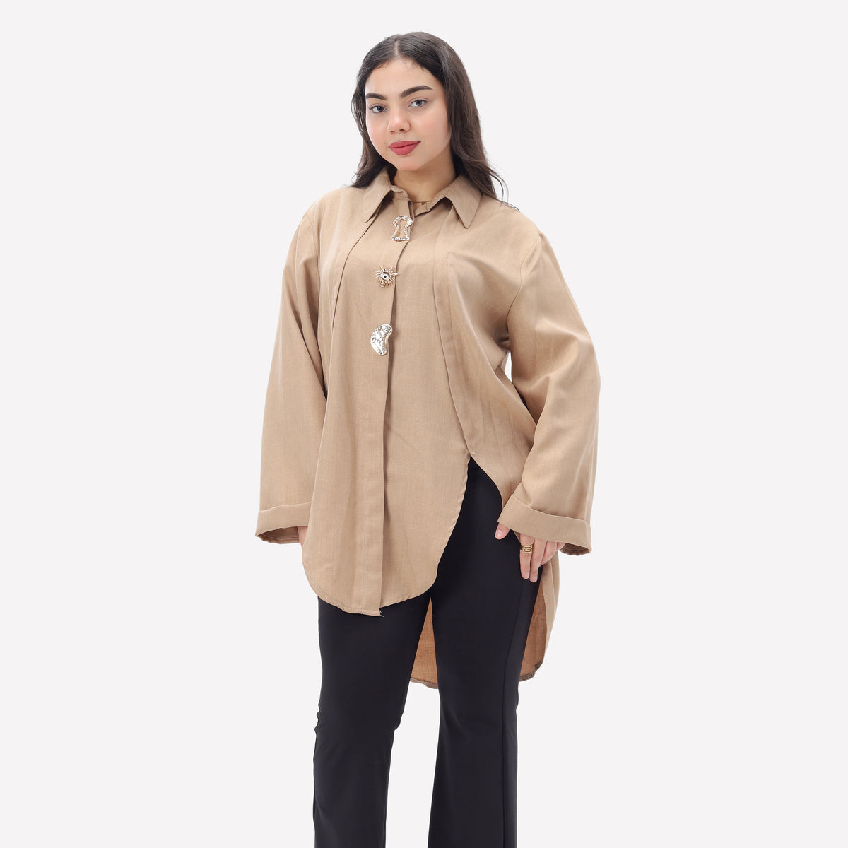 Long Shirt with Decorative Buttons 2000/165/2