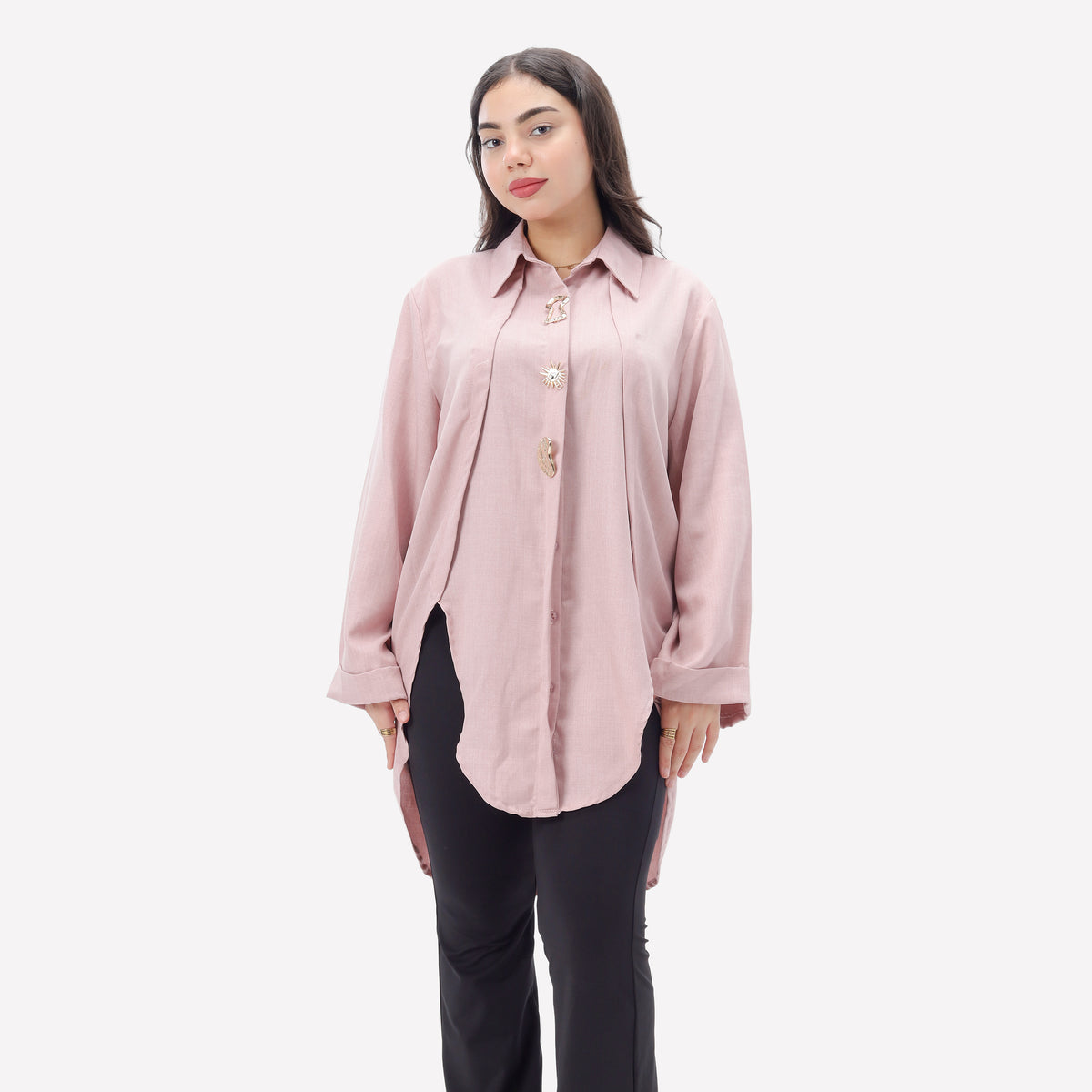 Long Shirt with Decorative Buttons 2000/165/2