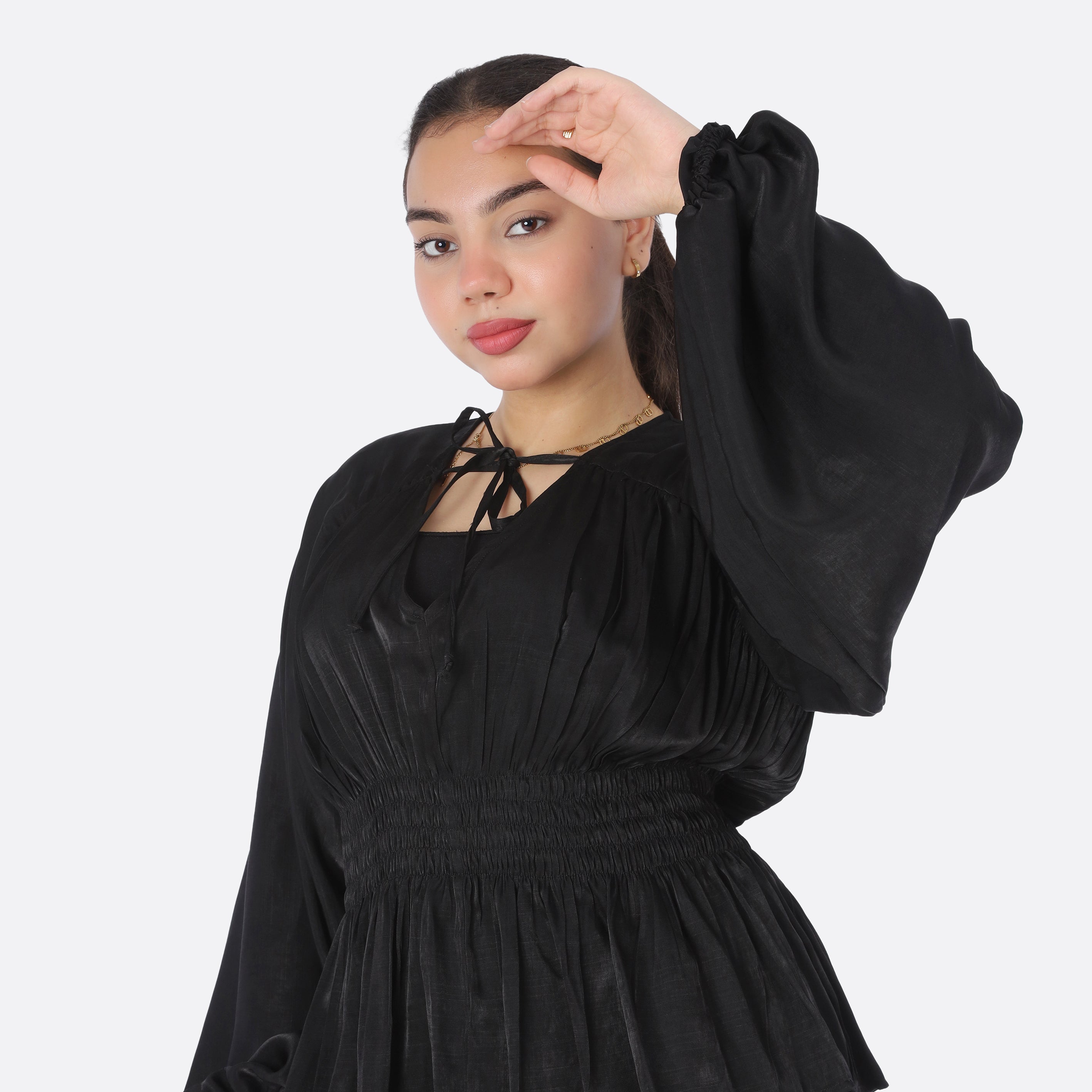 Cropped Blouse with Elastic Waist 2000/063/1
