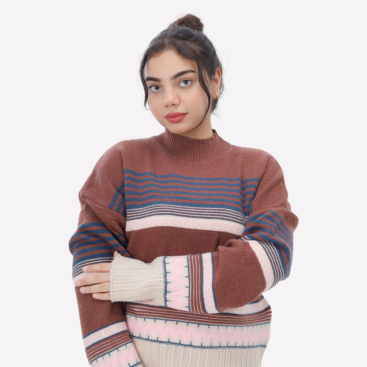 High-Neck Knit Pullover 2136/071