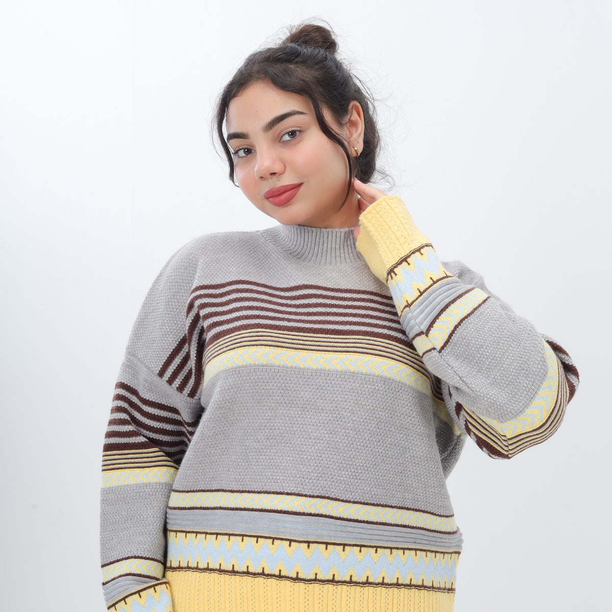 High-Neck Knit Pullover 2136/071