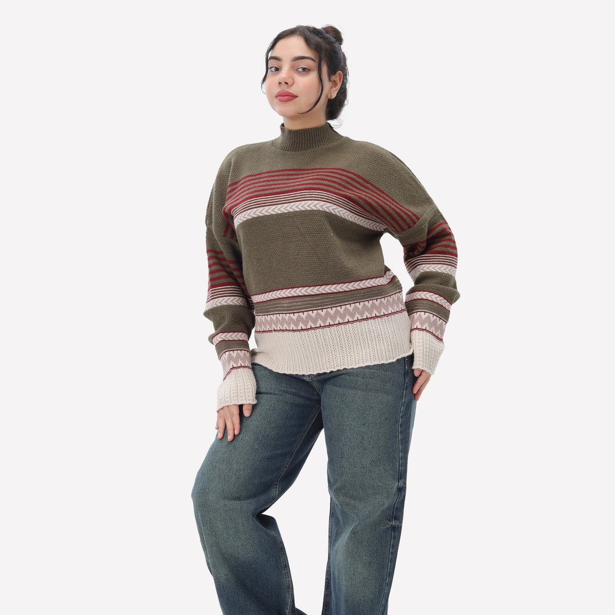 High-Neck Knit Pullover 2136/071