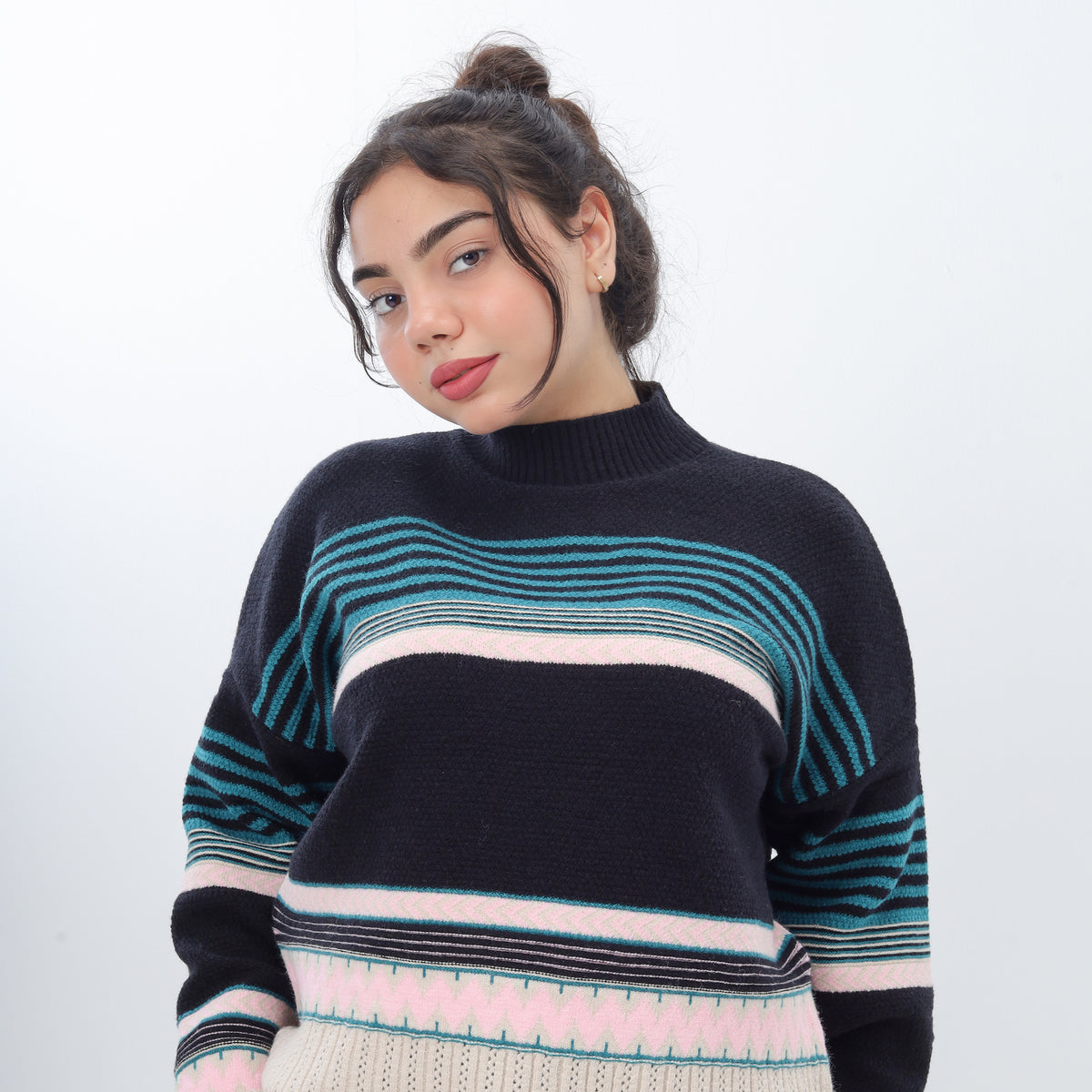 High-Neck Knit Pullover 2136/071