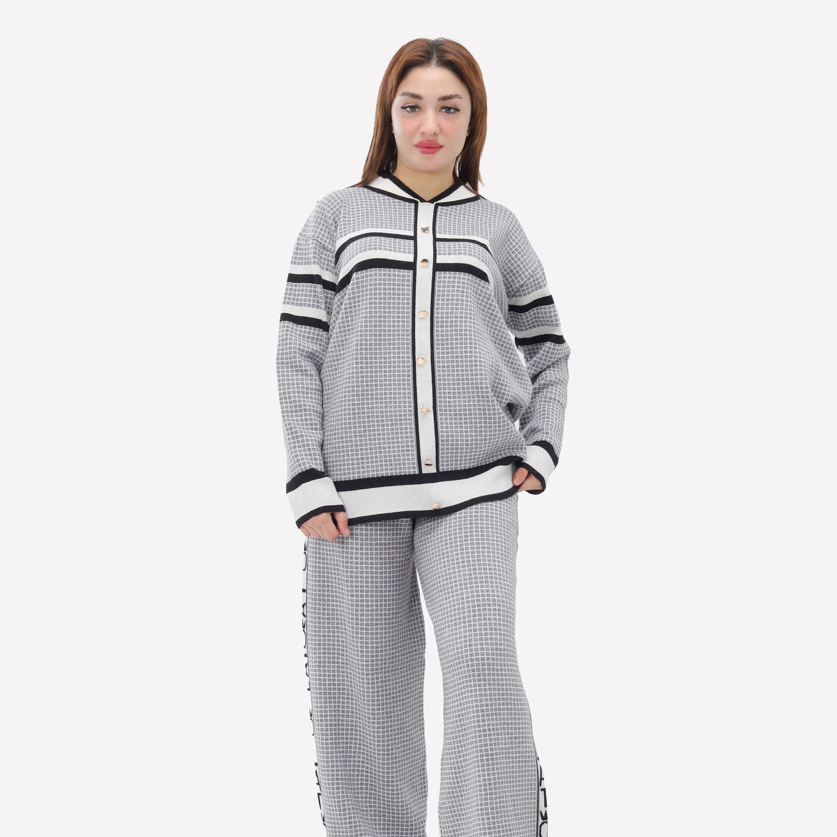 Grid Knit Two-Piece Set 2135/211