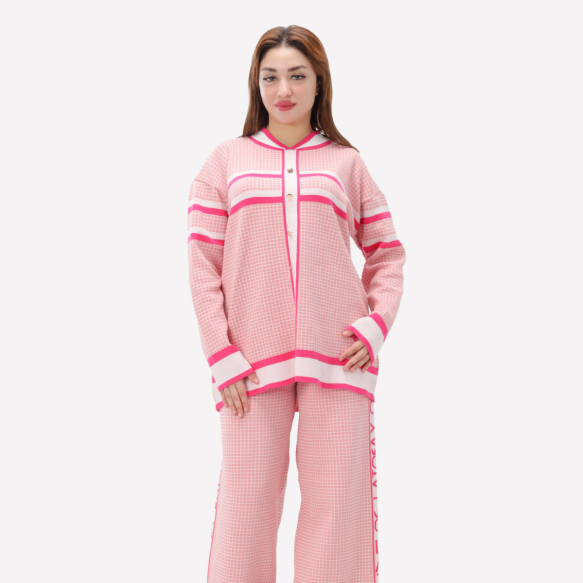 Grid Knit Two-Piece Set 2135/211