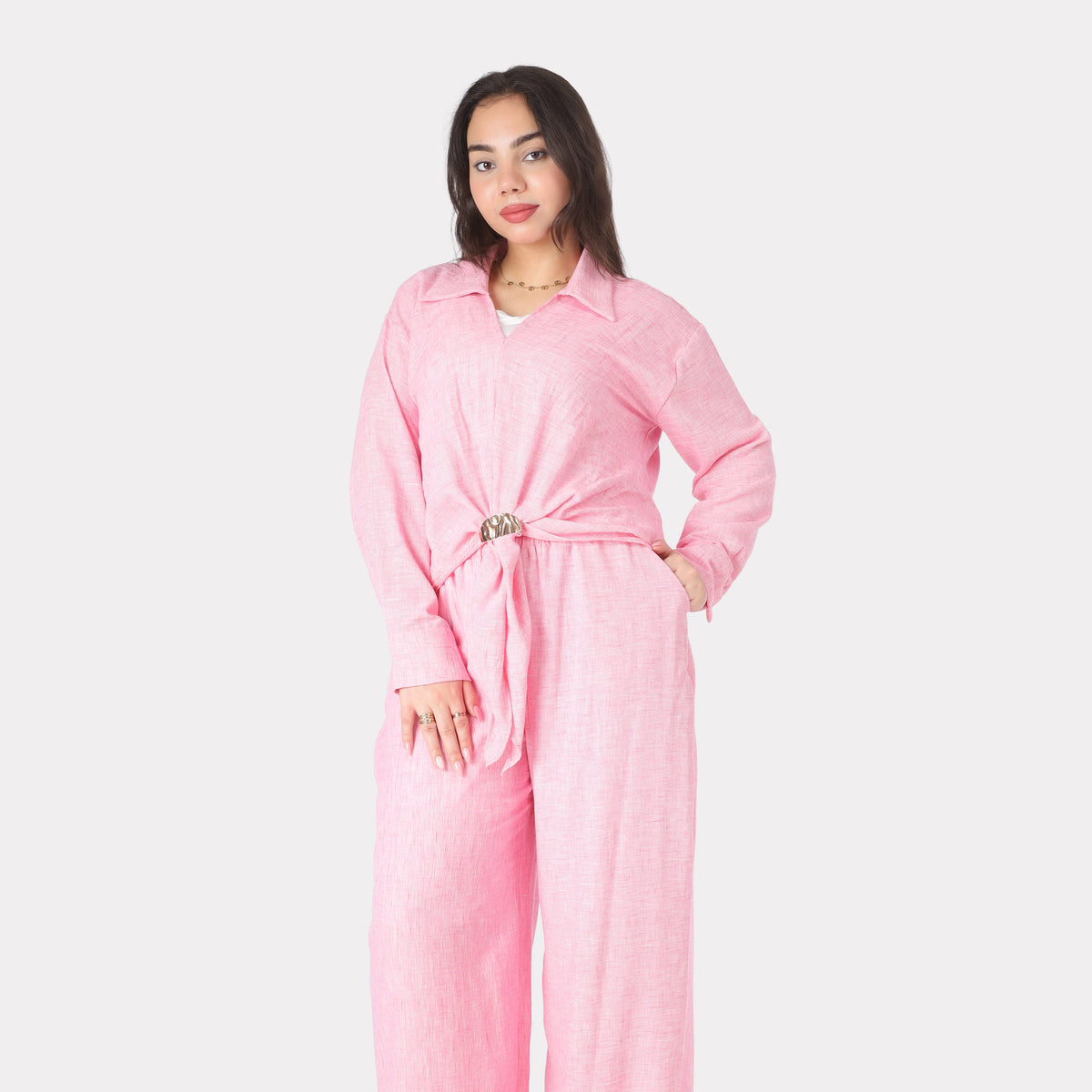 Textured Adjustable Buckle Co-Ord Set 2003/201/1