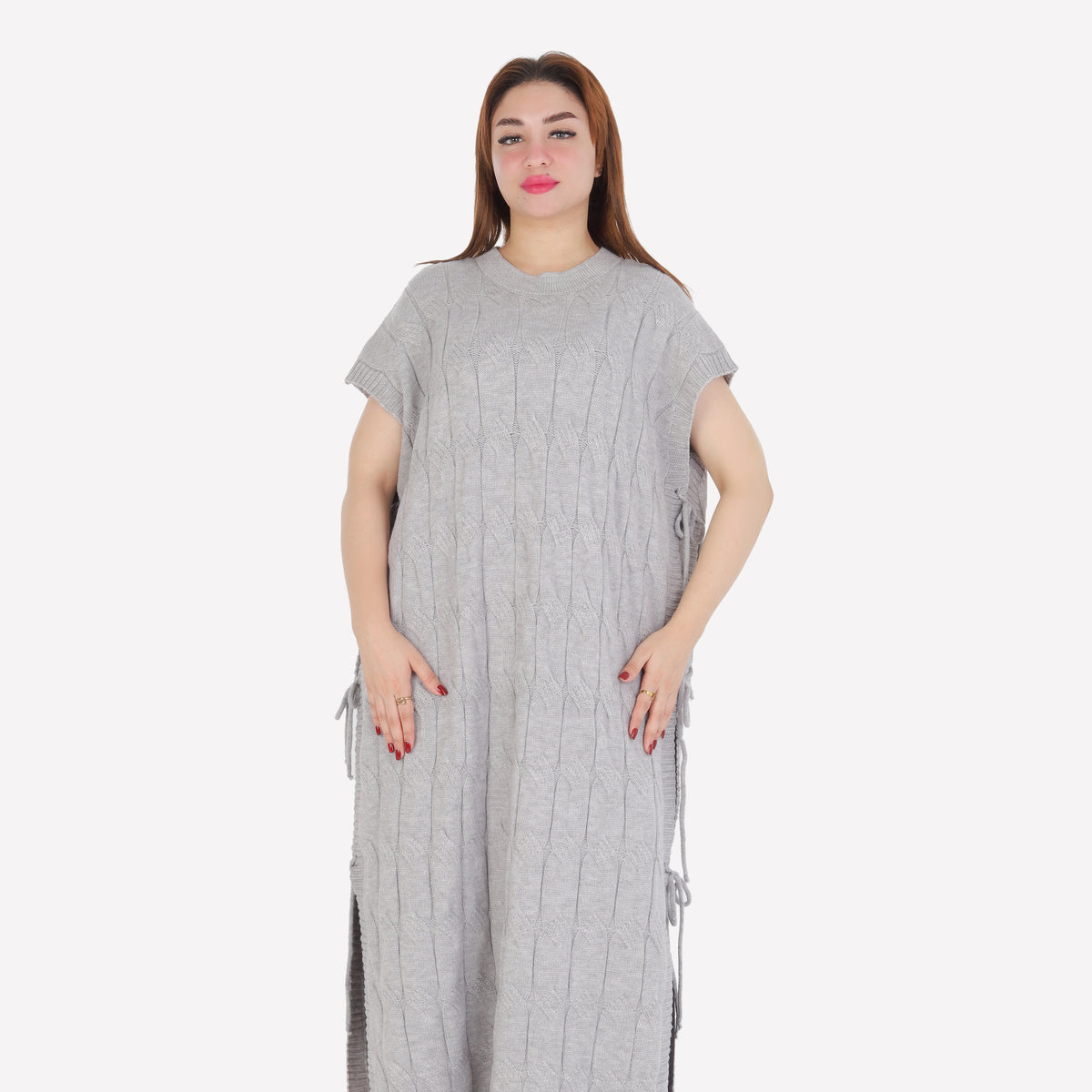 Cable Knit Side-Tie Sweater Dress 2135/140