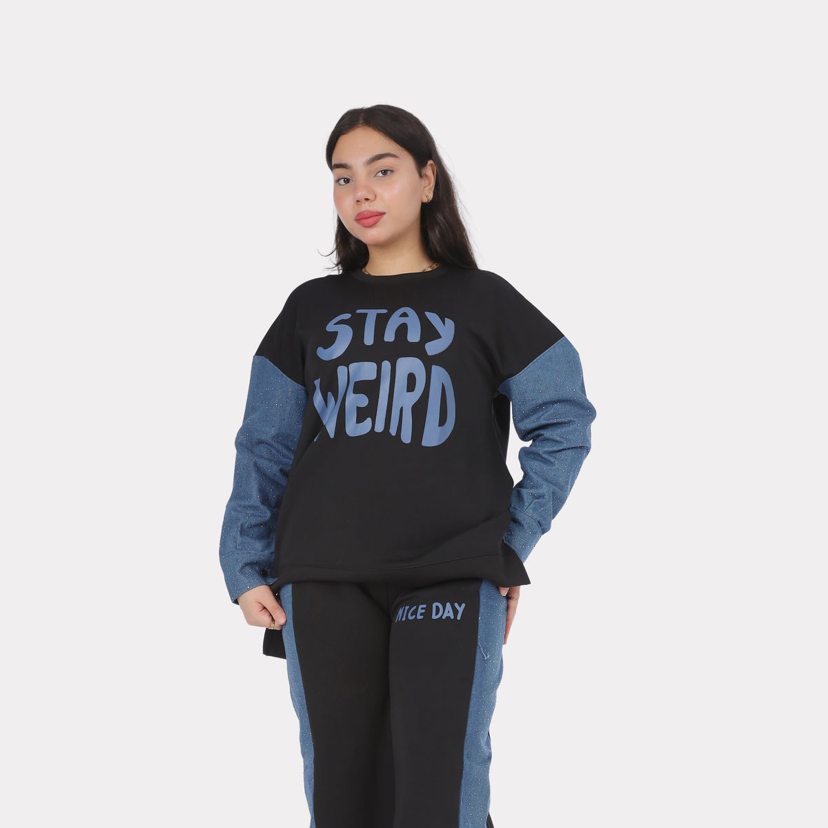 Oversized Hoodie & Wide-Leg Sweatpants Set 2066409910