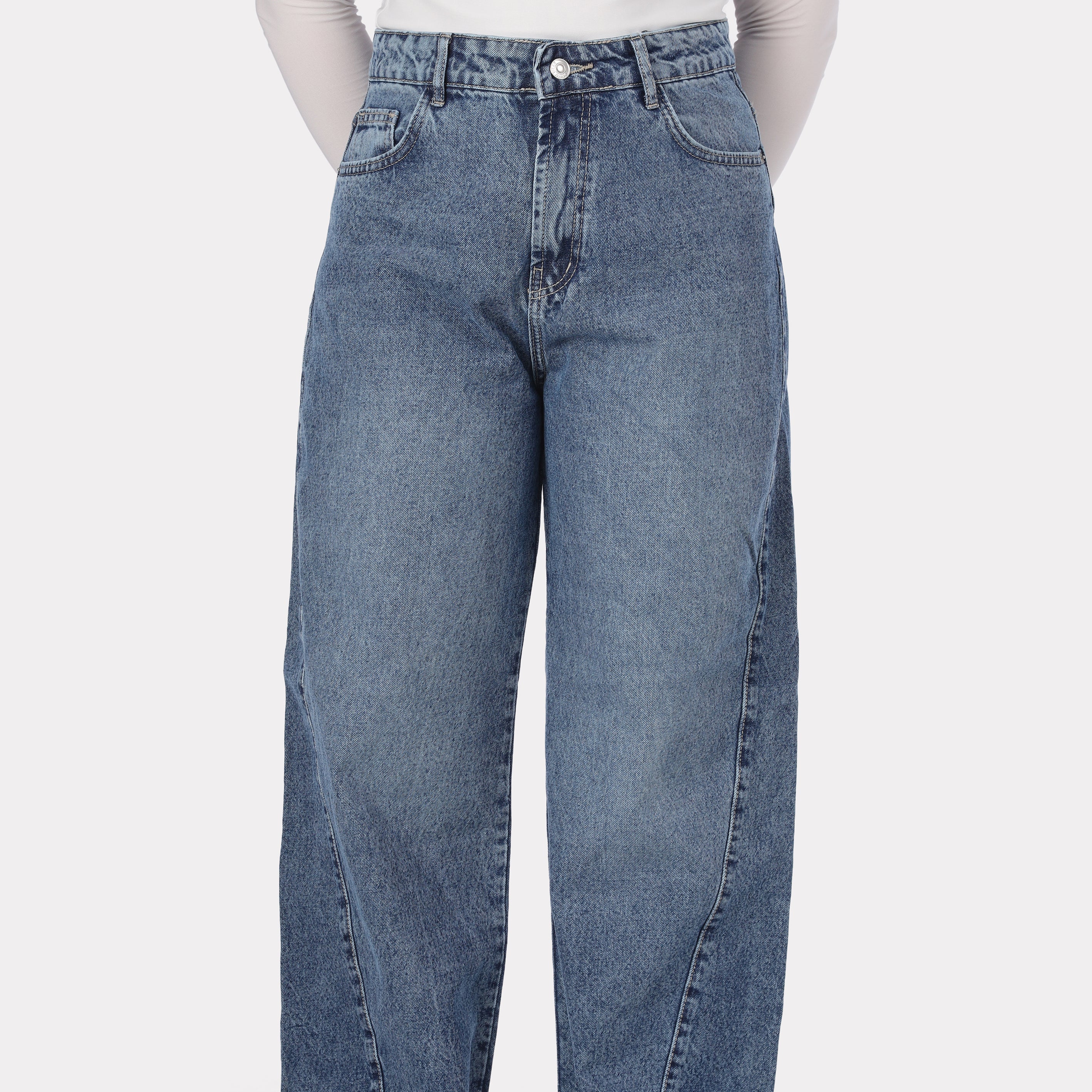 High-Waisted Mom Fit Denim Jeans 395B608