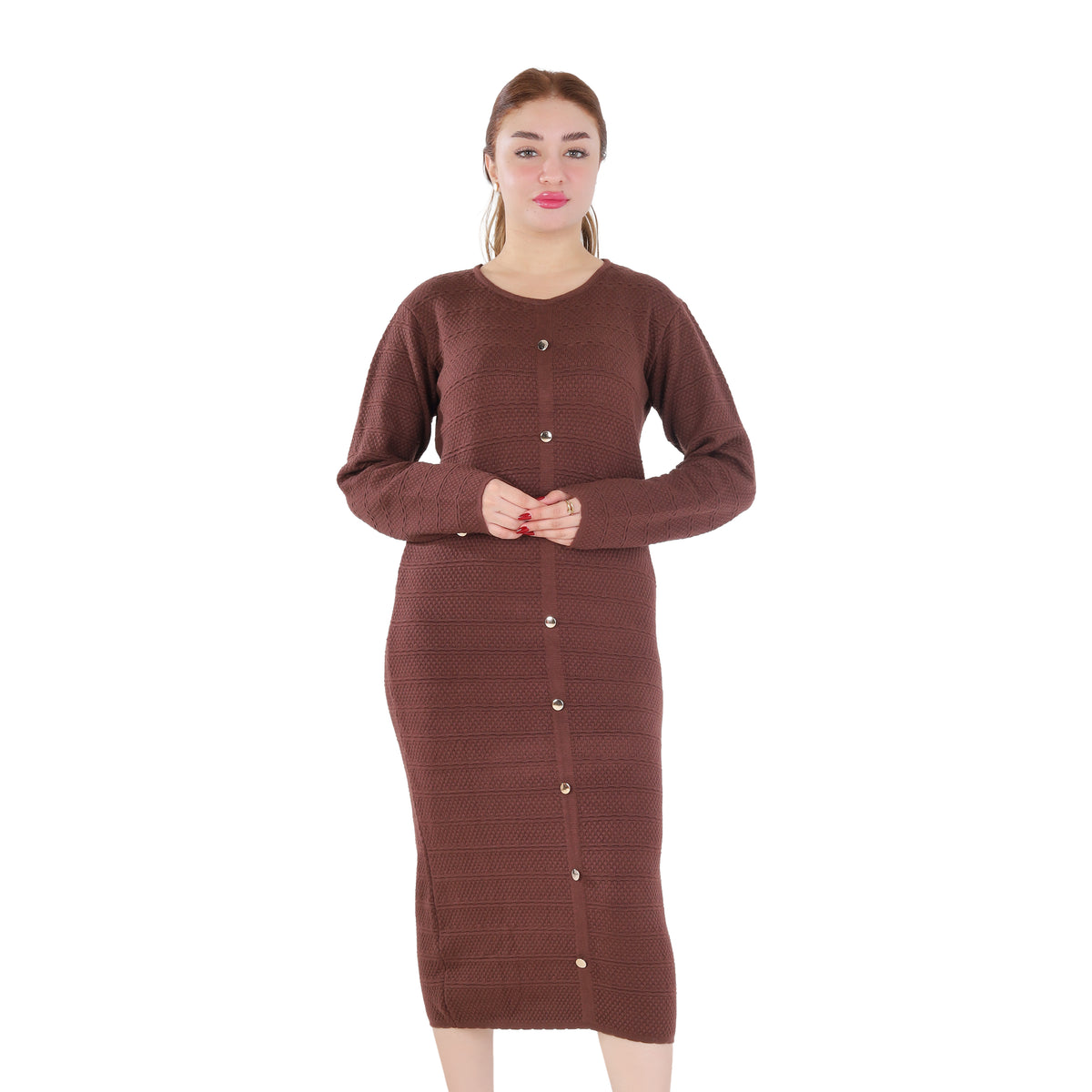 Midi Button-Detail Dress 2135/061
