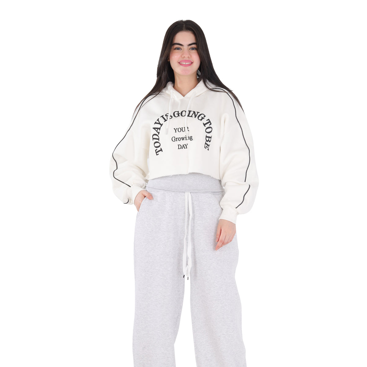 Trendy Melton Wide-Leg Sweatpants 2204110