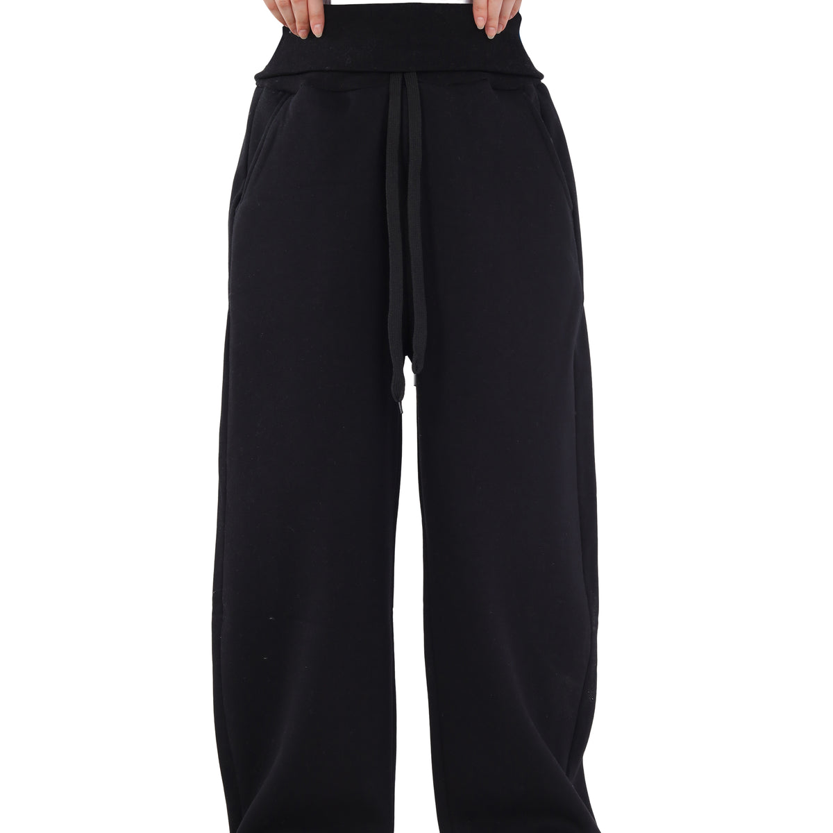 Trendy Melton Wide-Leg Sweatpants 2204110