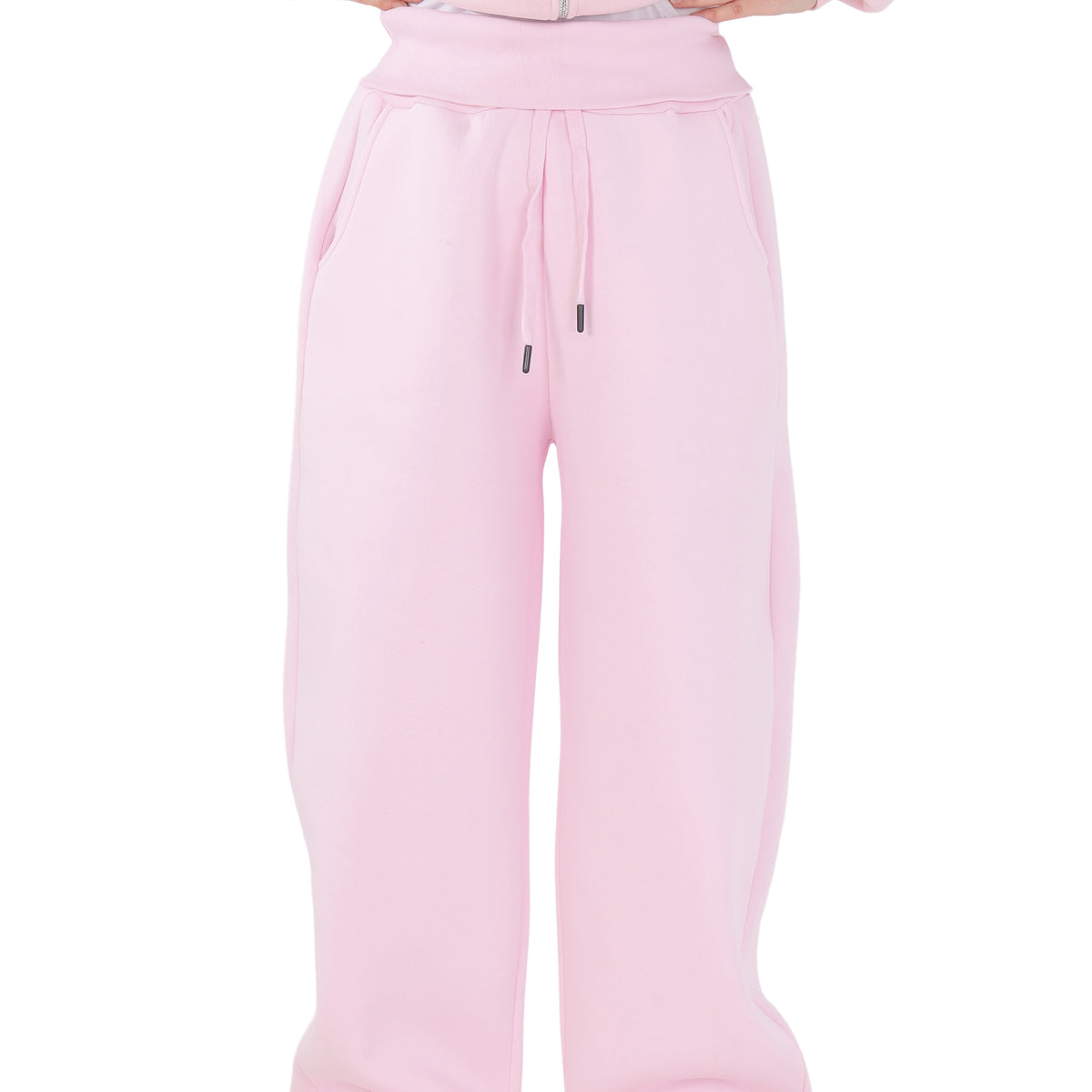 Trendy Melton Wide-Leg Sweatpants 2204110