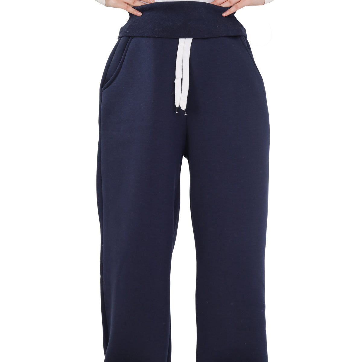 Trendy Melton Wide-Leg Sweatpants 2204110