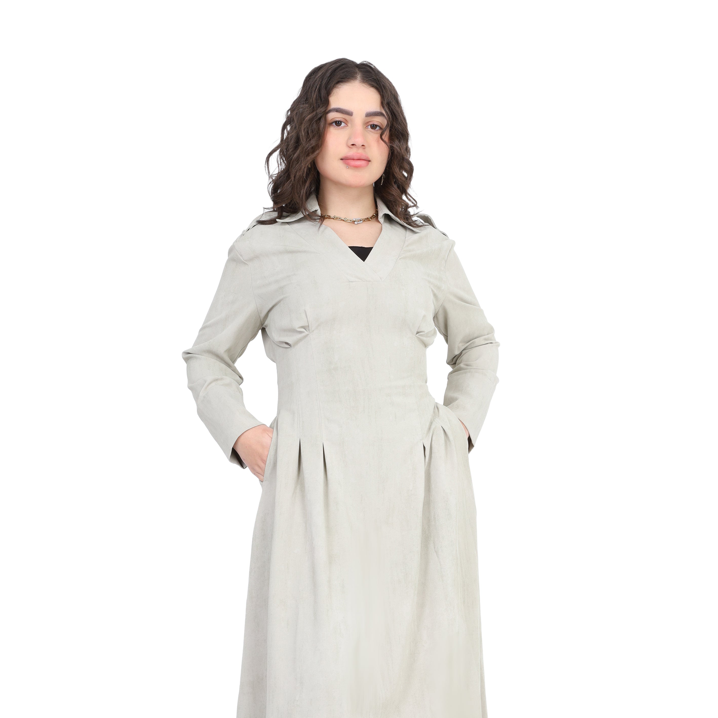 Maxi Dress with V-Neck s1514619/1