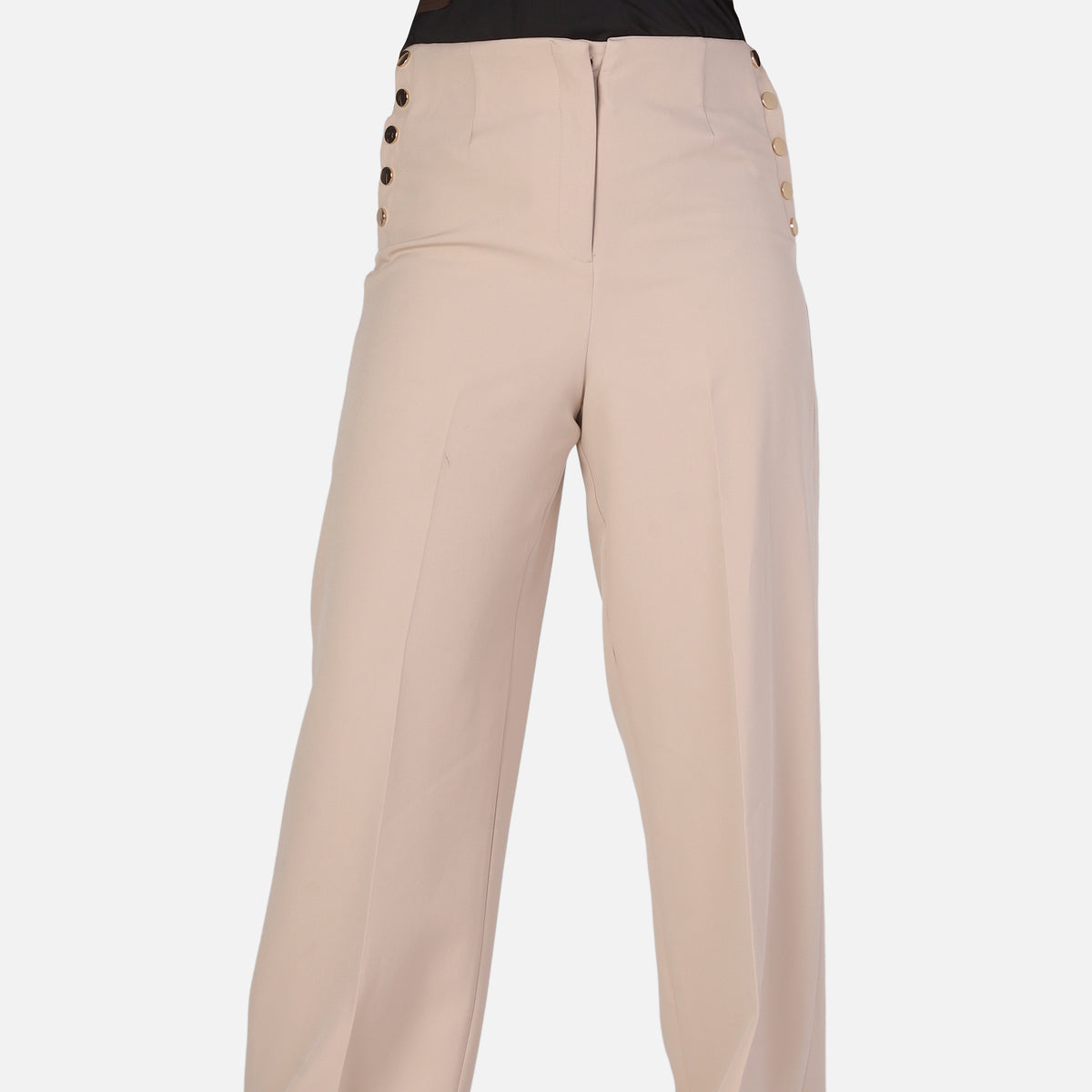 Buttoned High-Waist Trousers 2092916