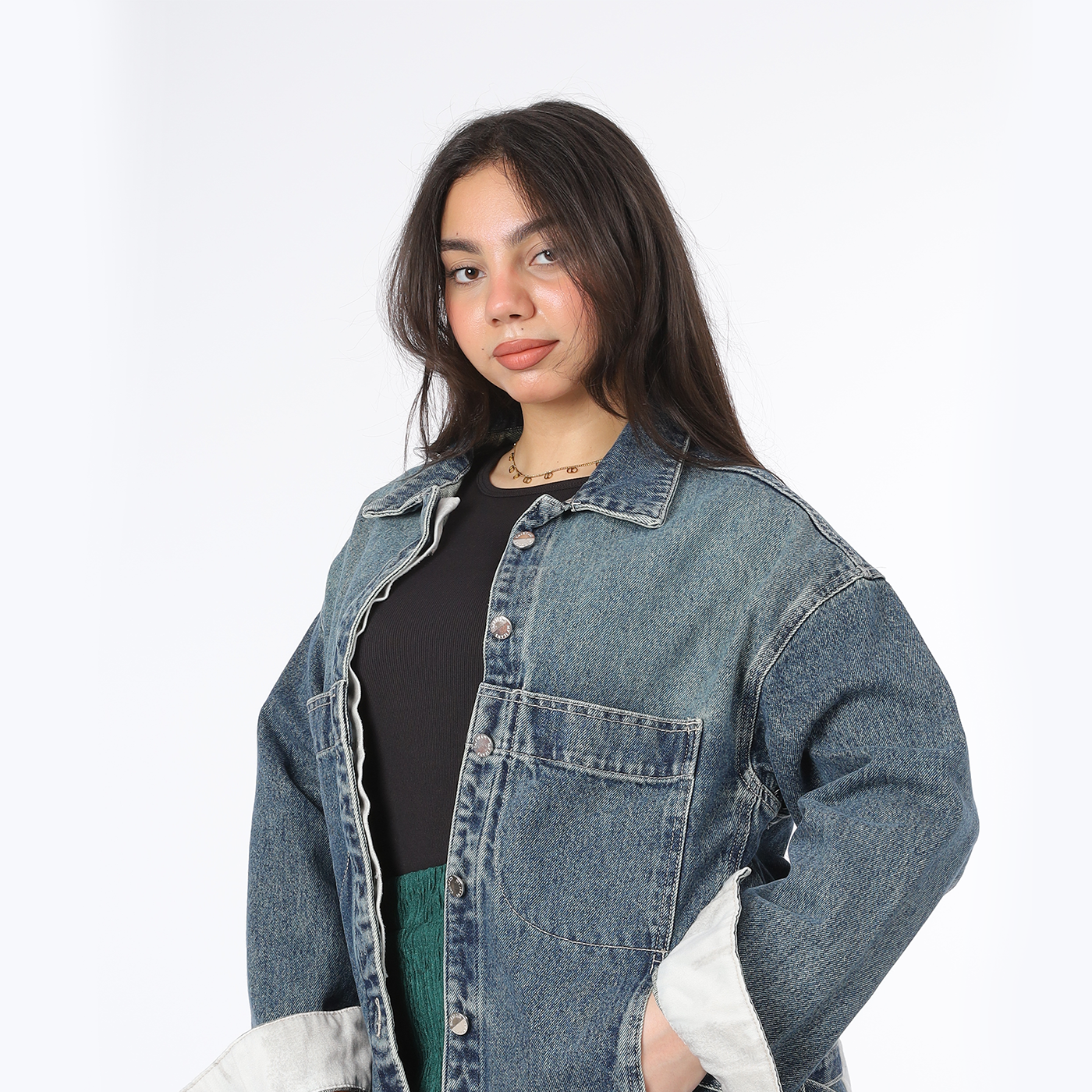 Denim Jacket with Front Buttons 20681530