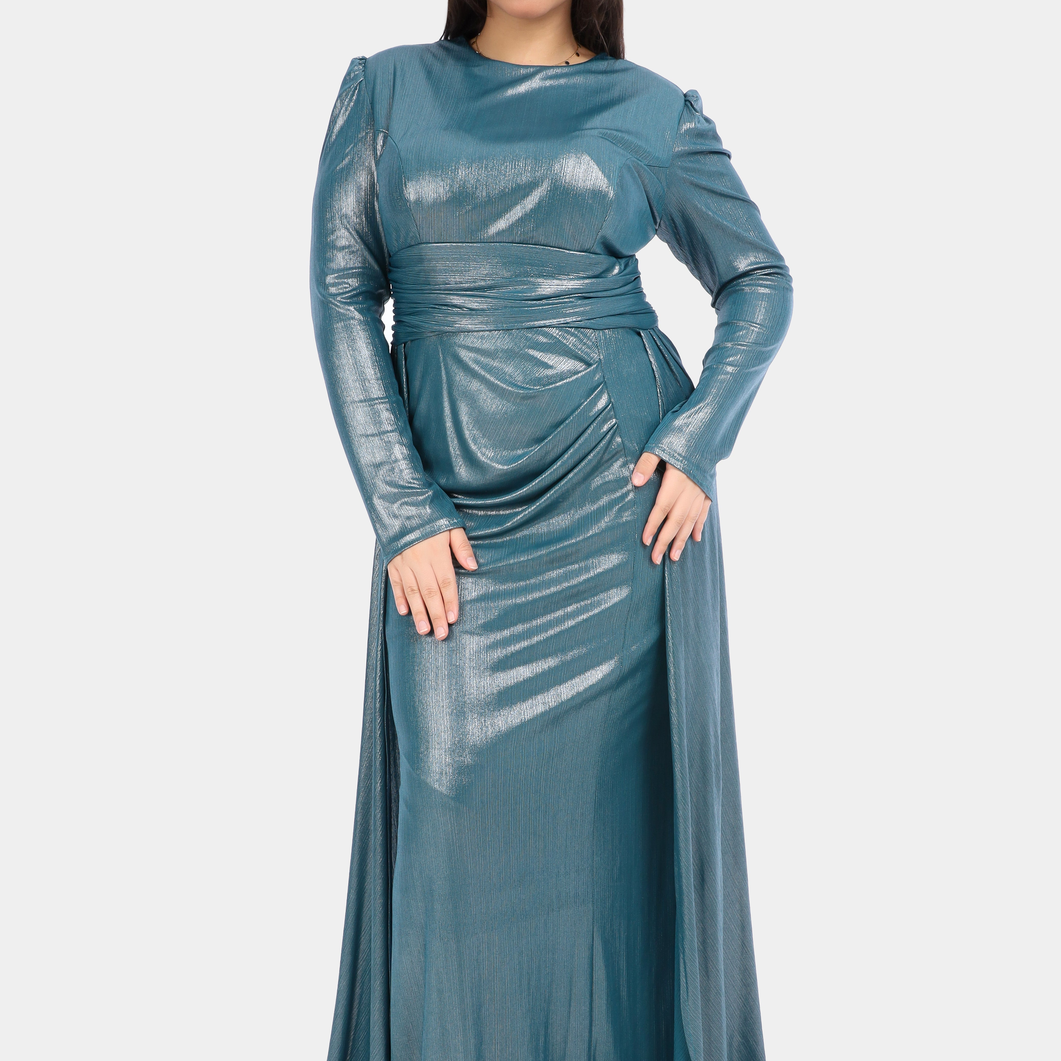 Evening Dress with Waist Extension w9412006