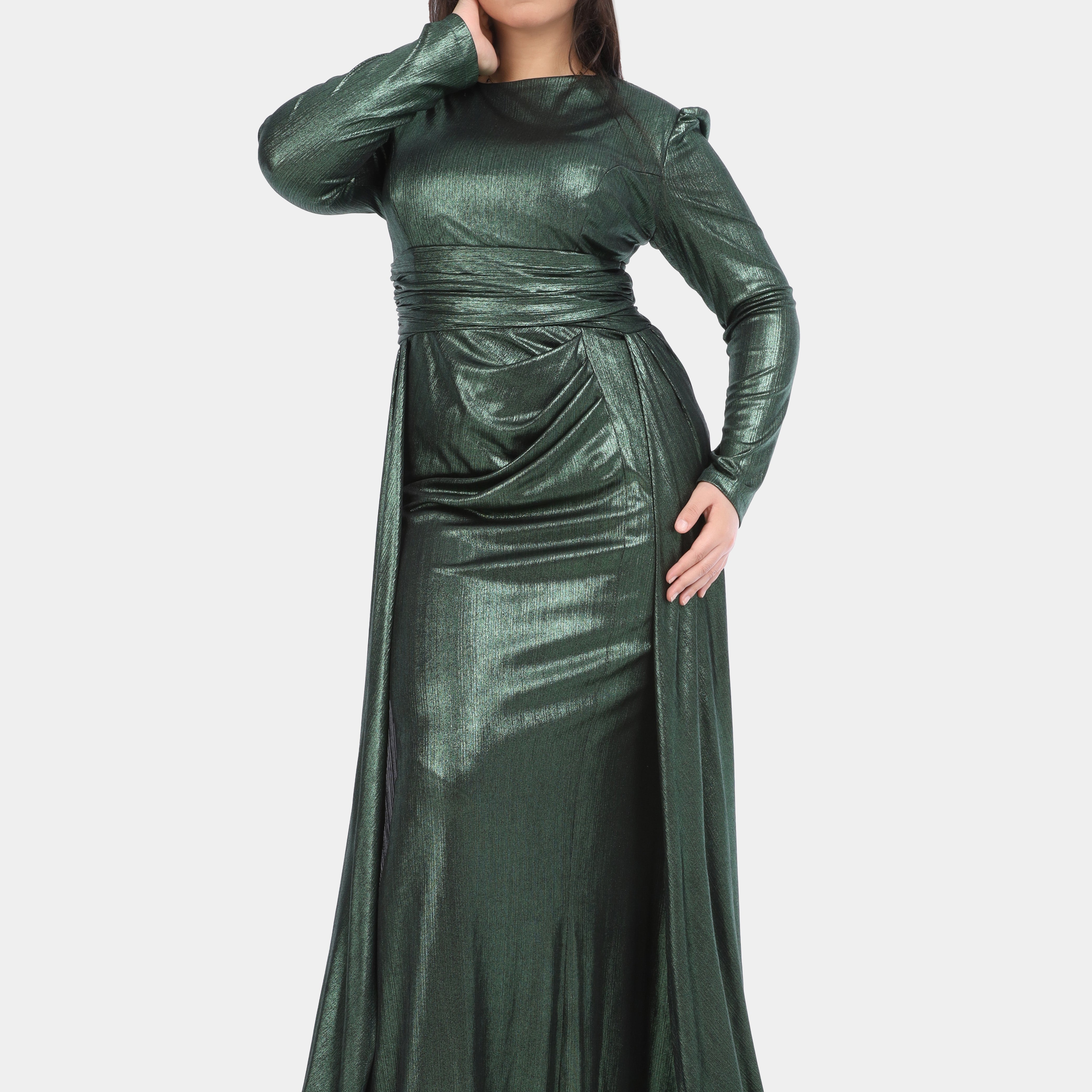 Evening Dress with Waist Extension w9412006