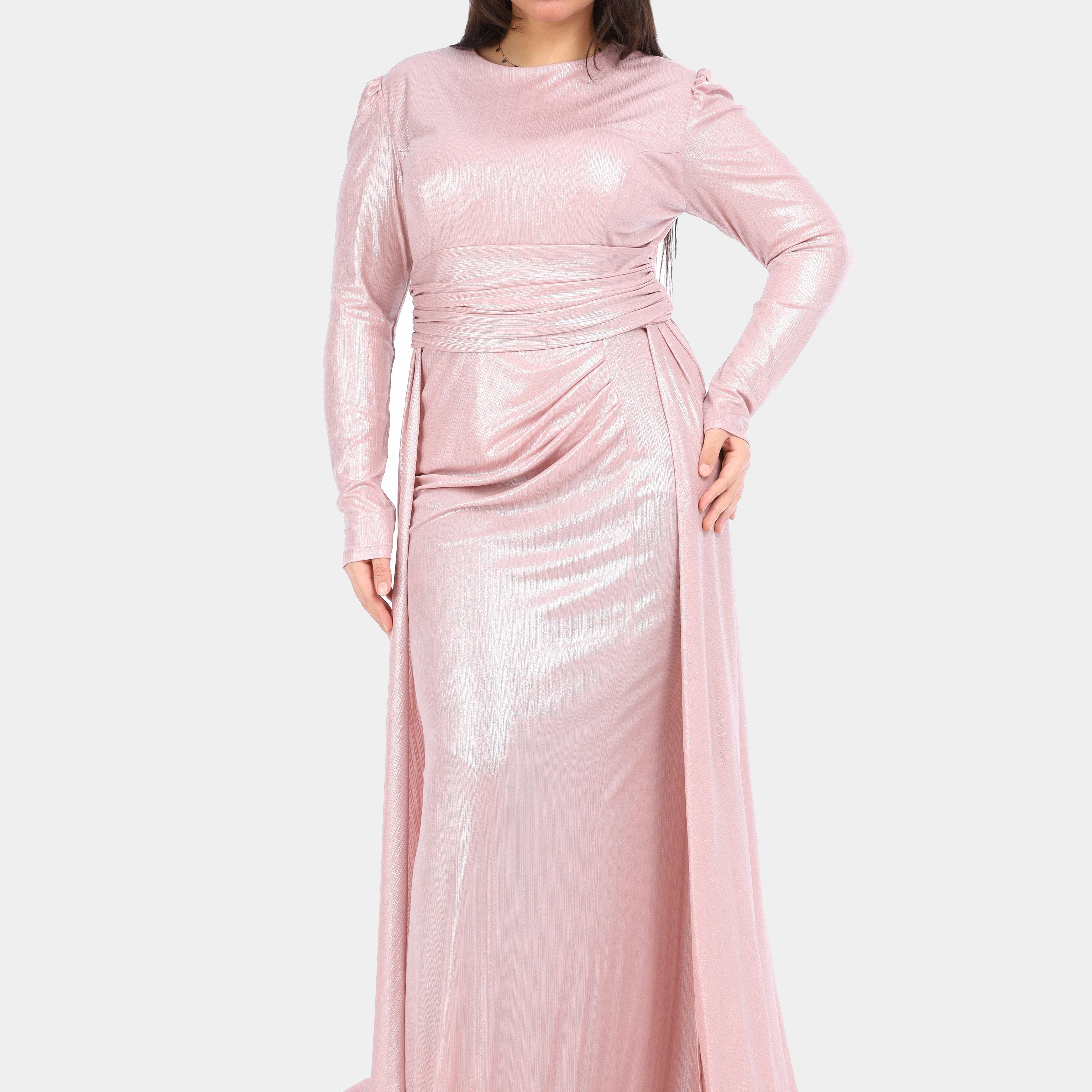Evening Dress with Waist Extension w9412006