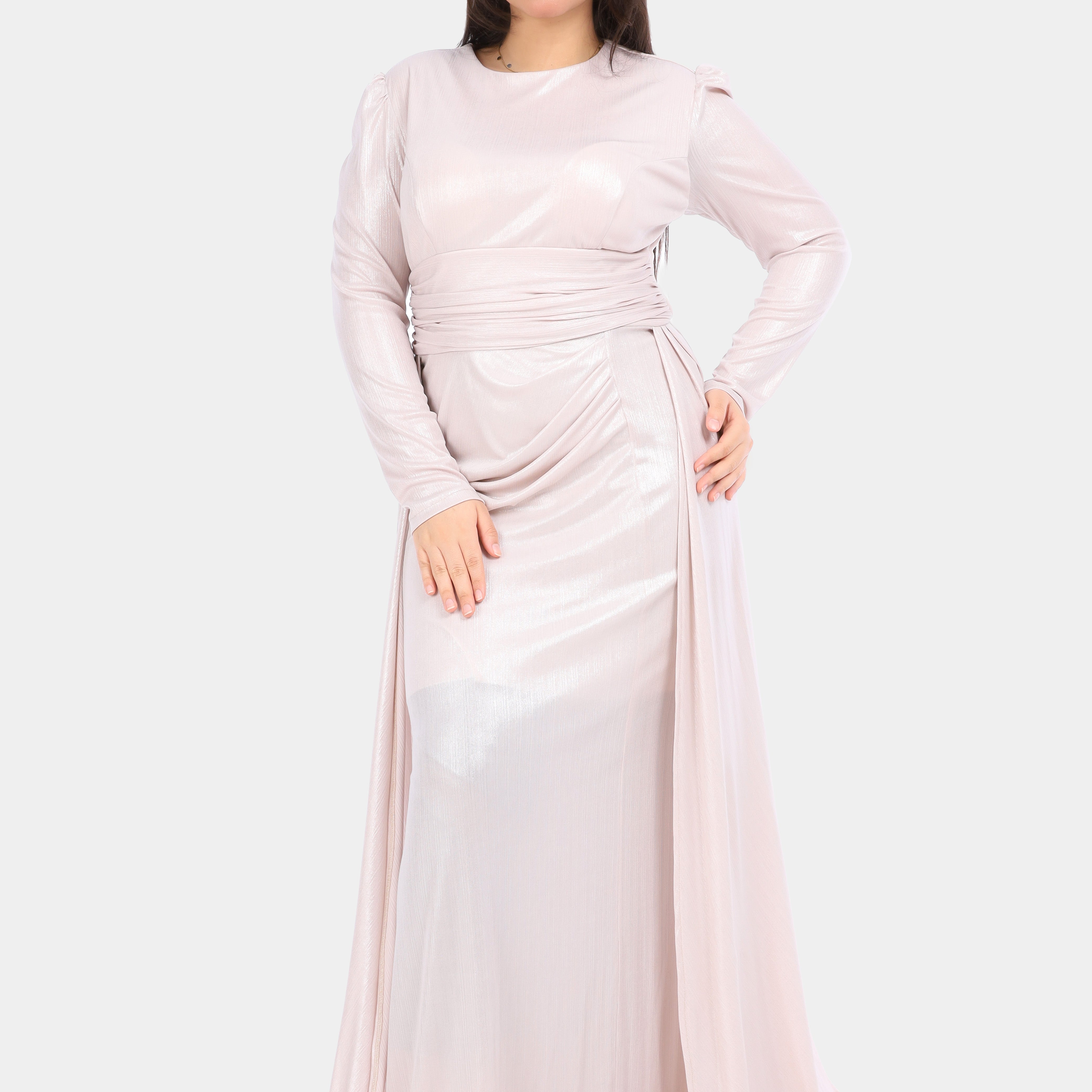 Evening Dress with Waist Extension w9412006
