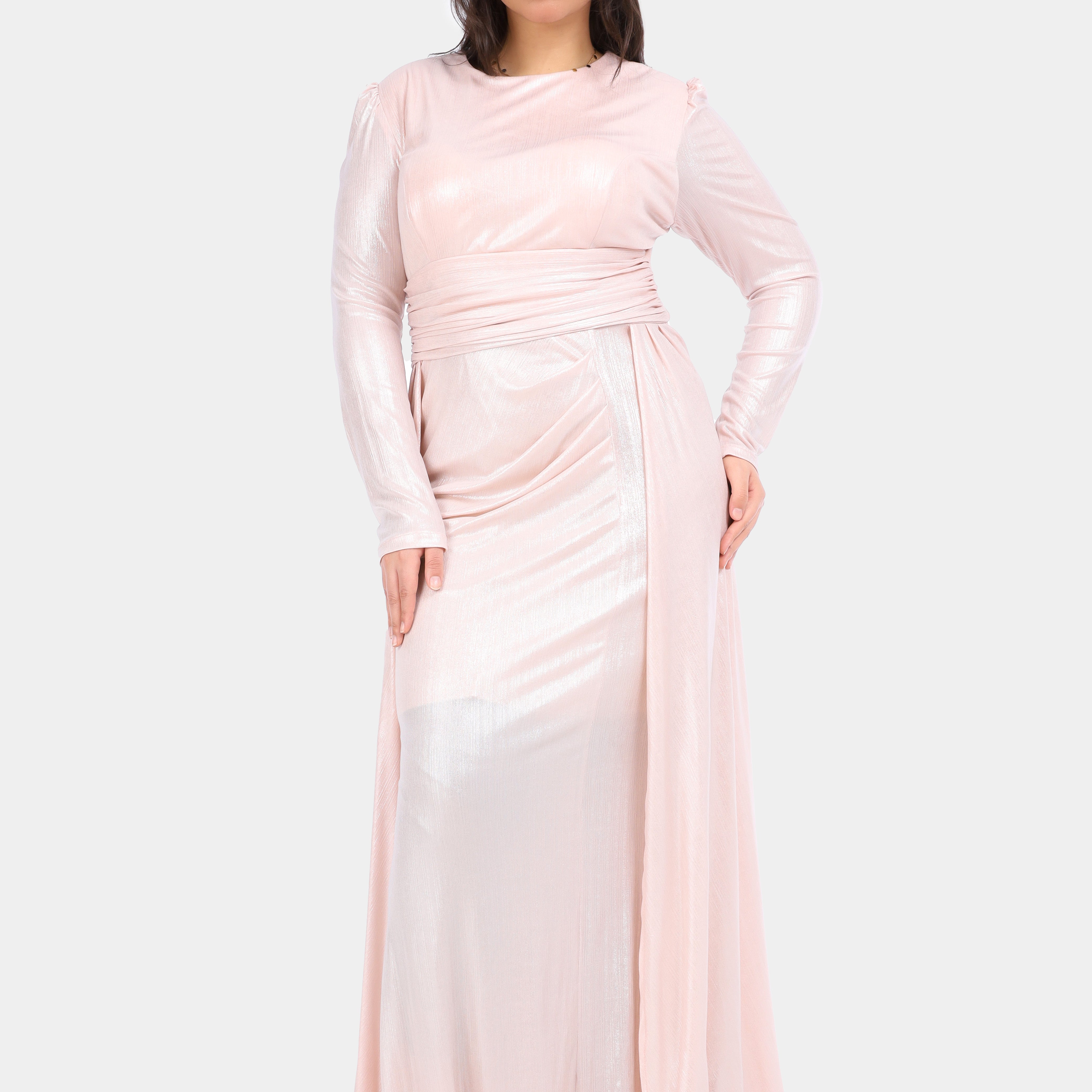 Evening Dress with Waist Extension w9412006