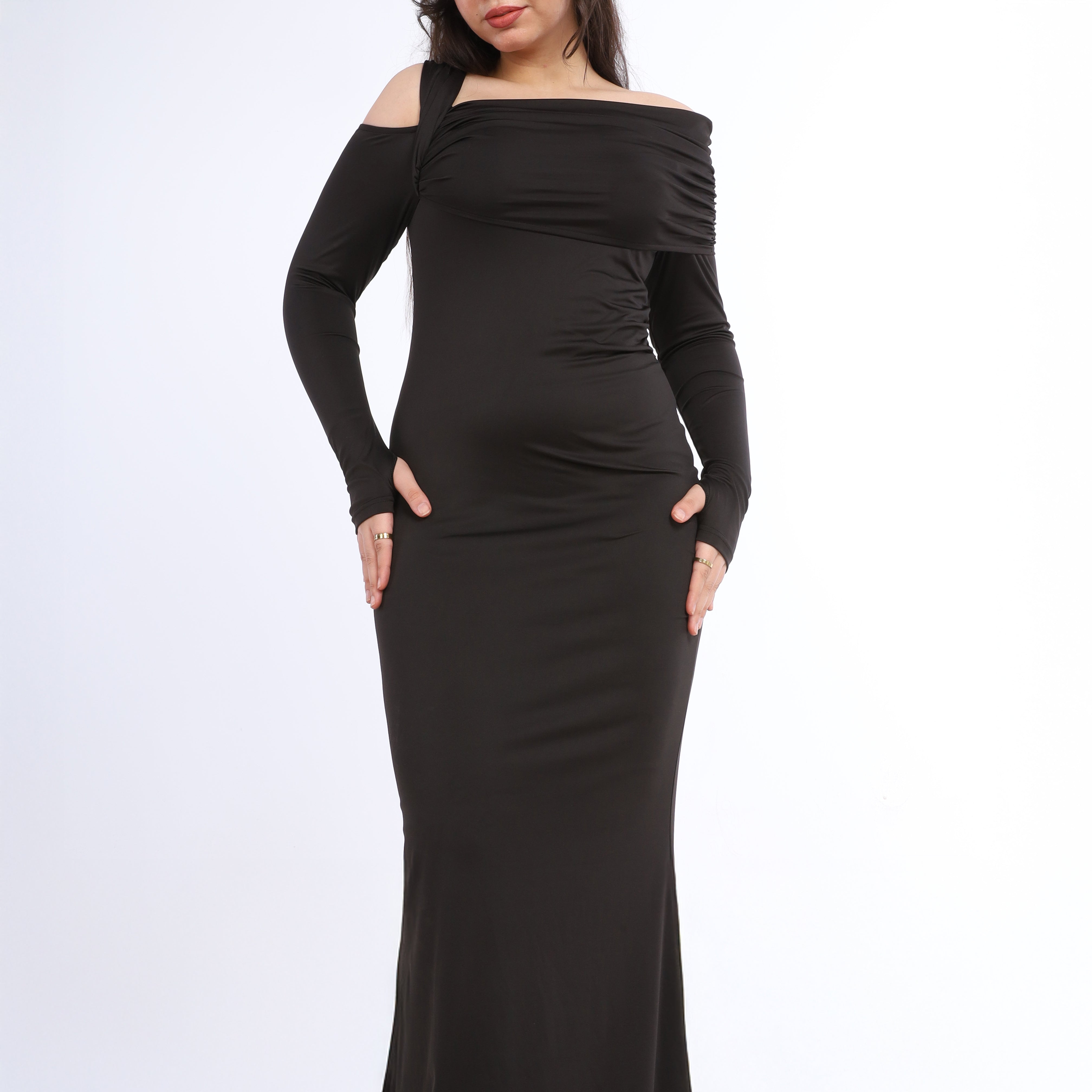 Elegance One-Shoulder Maxi Dress  s1514519
