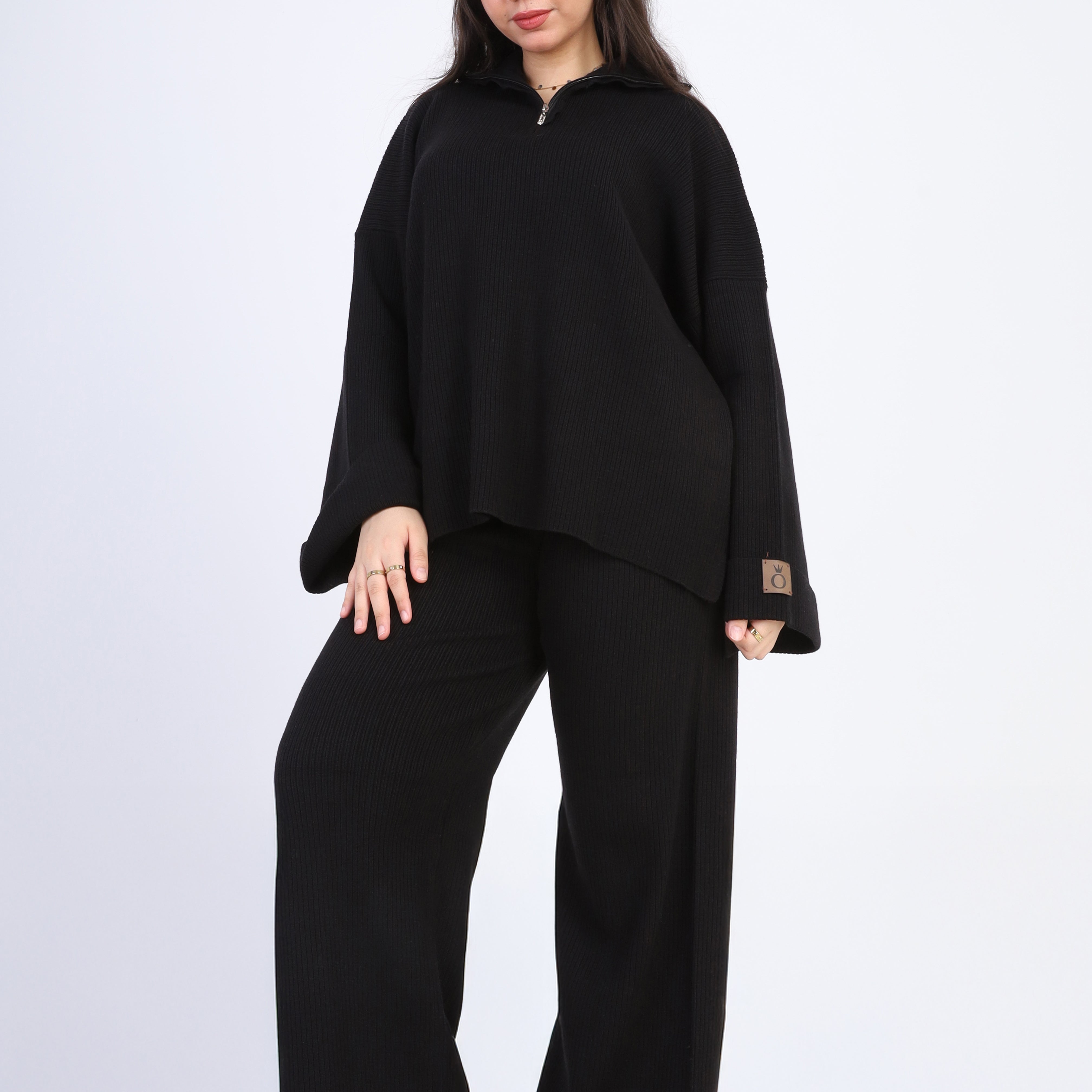 Ribbed Knit Two-Piece Set w16252604