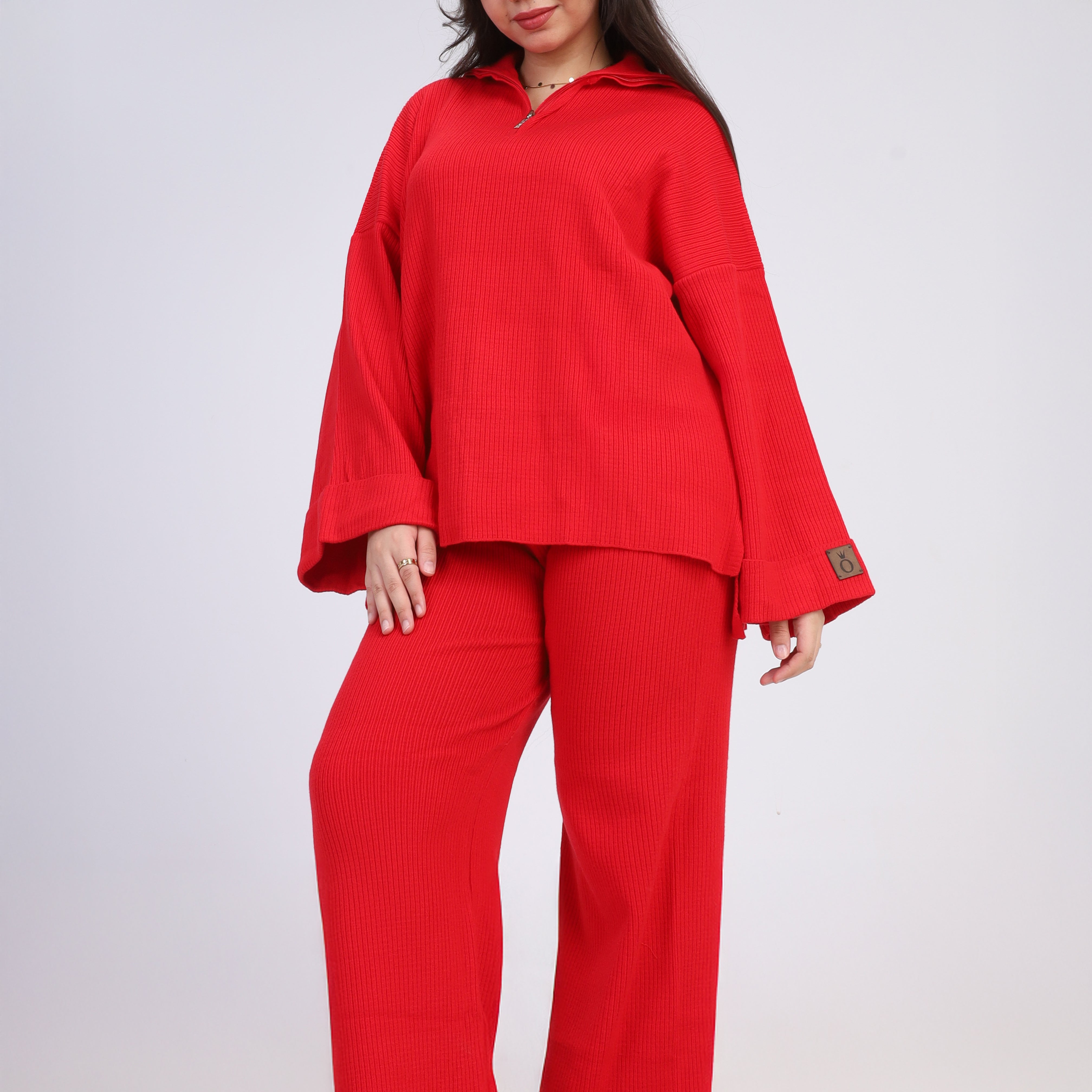 Ribbed Knit Two-Piece Set w16252604