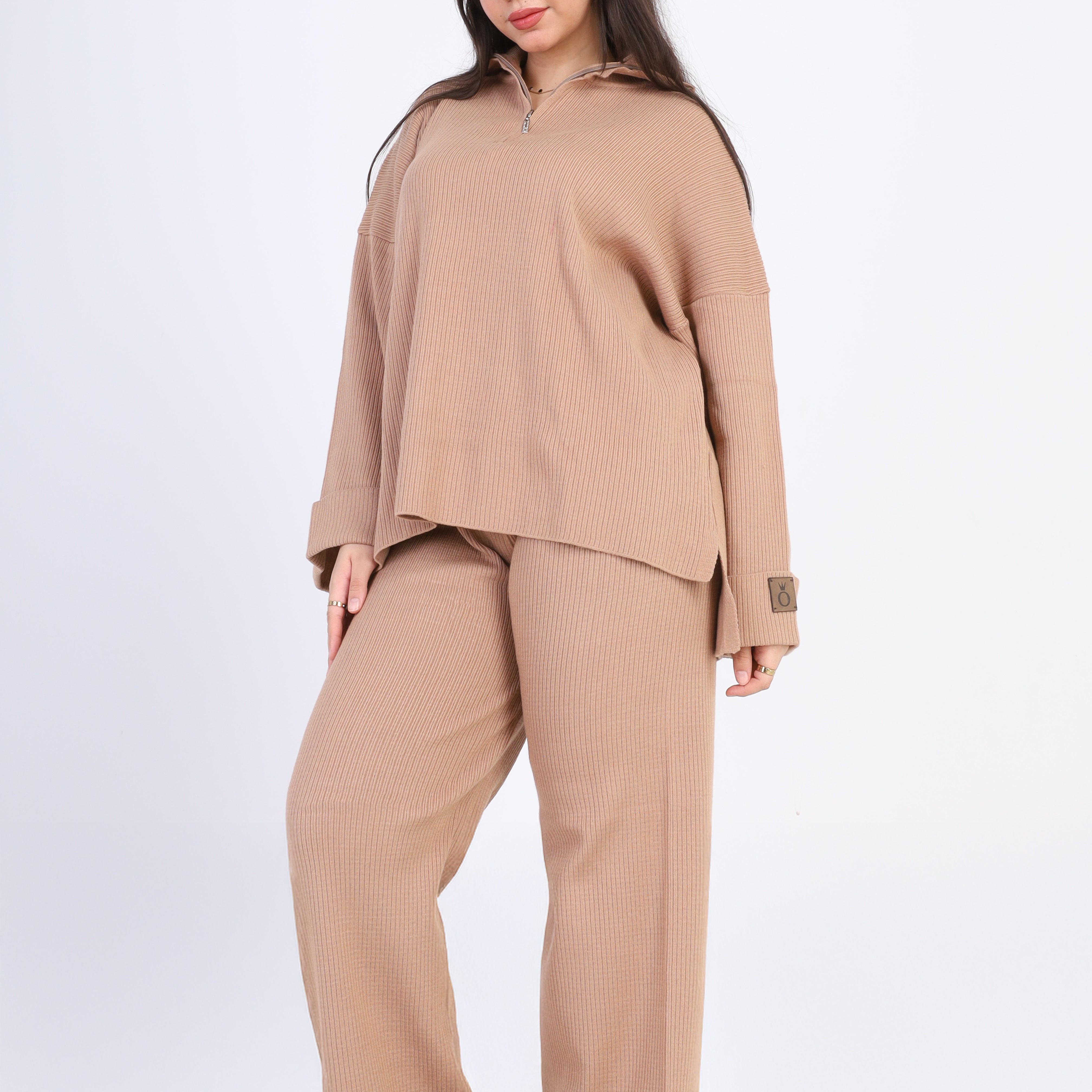 Ribbed Knit Two-Piece Set w16252604