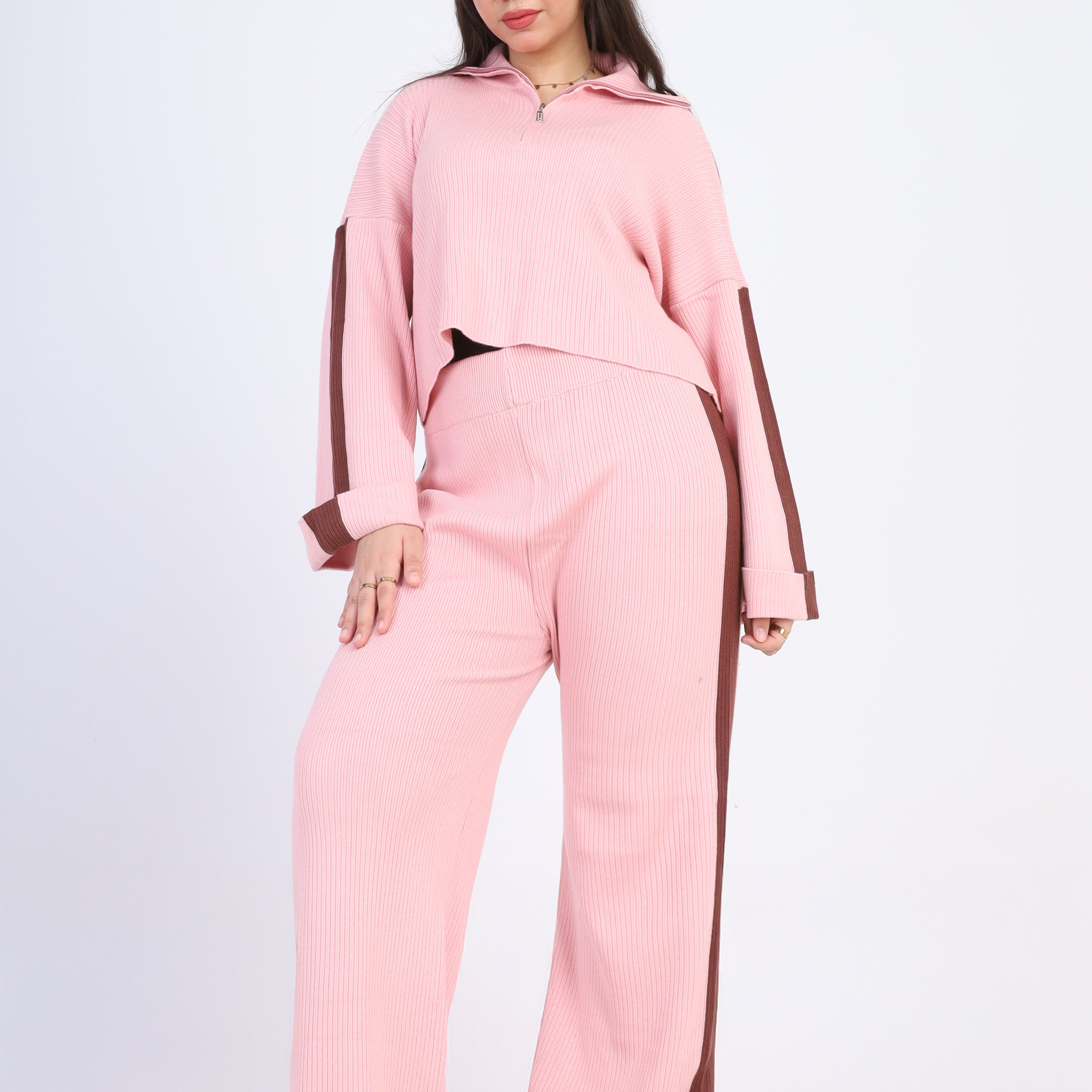 Ribbed Knit Two-Piece Set w16252639