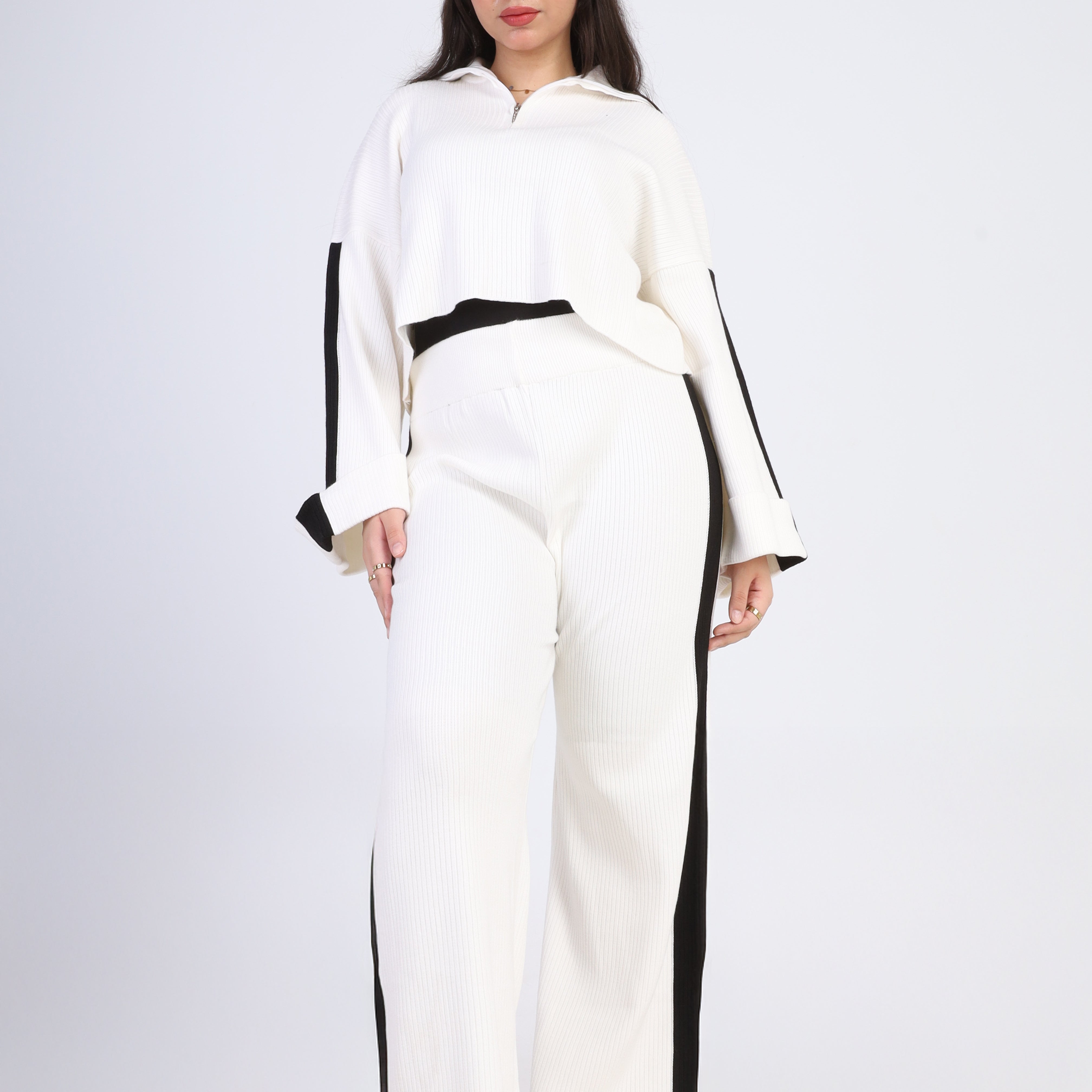 Ribbed Knit Two-Piece Set w16252639