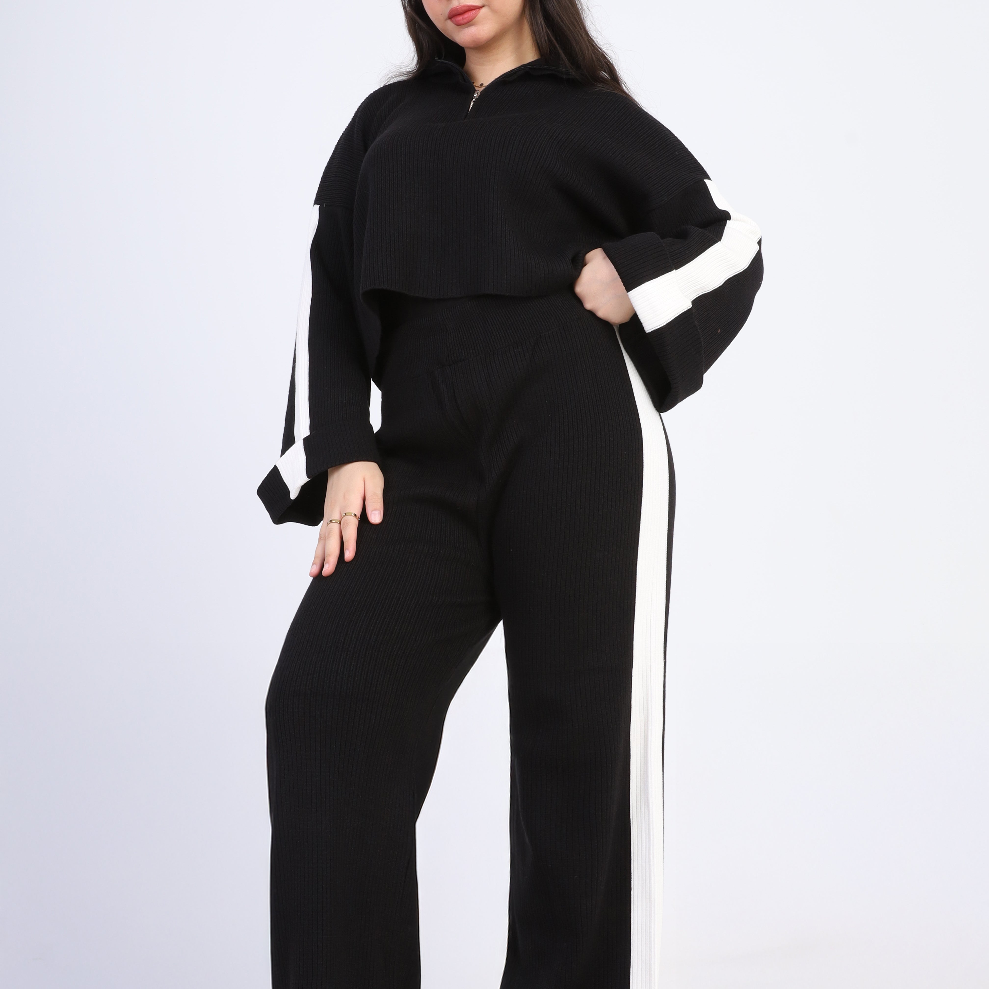 Ribbed Knit Two-Piece Set w16252639