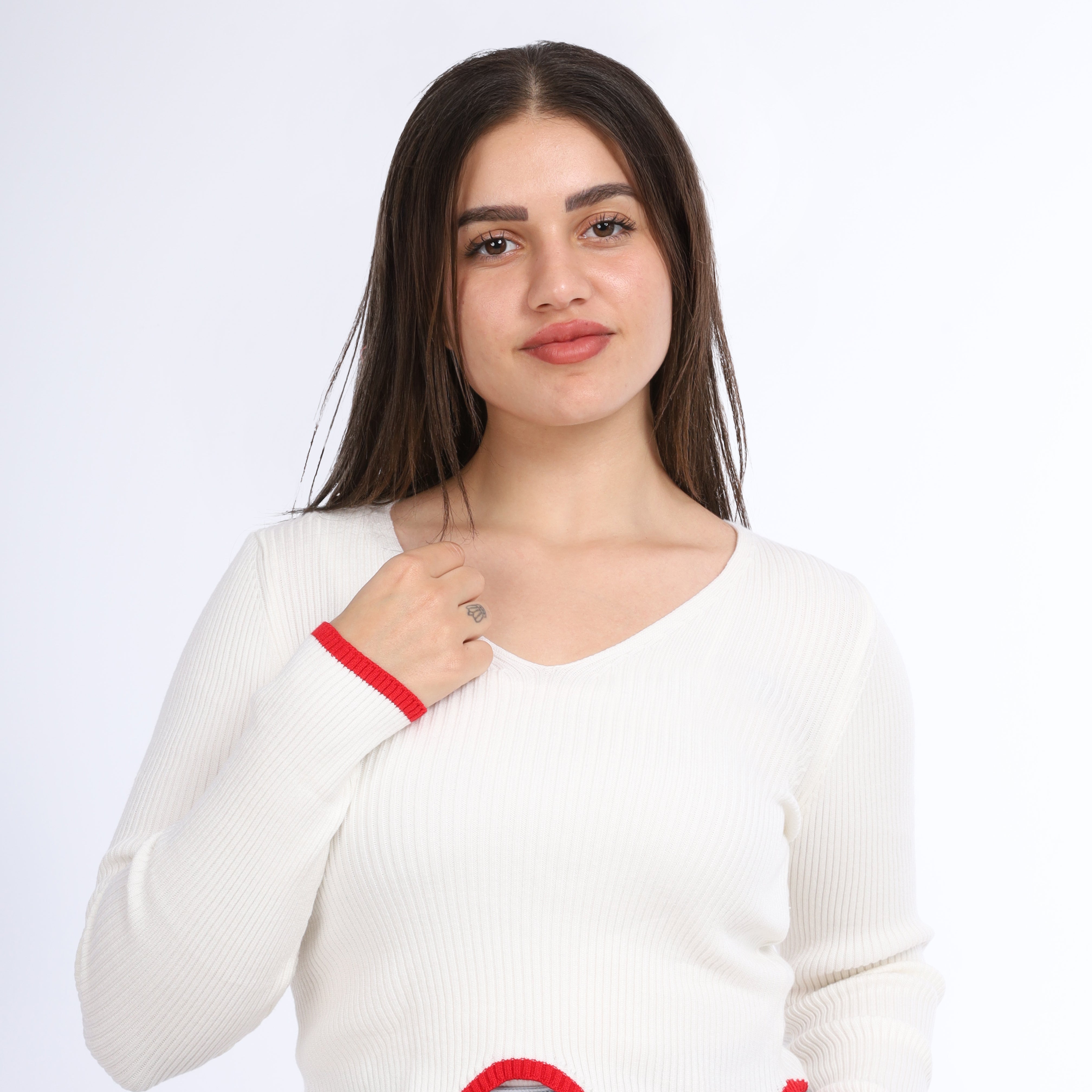 Ribbed Curved Top w16252641