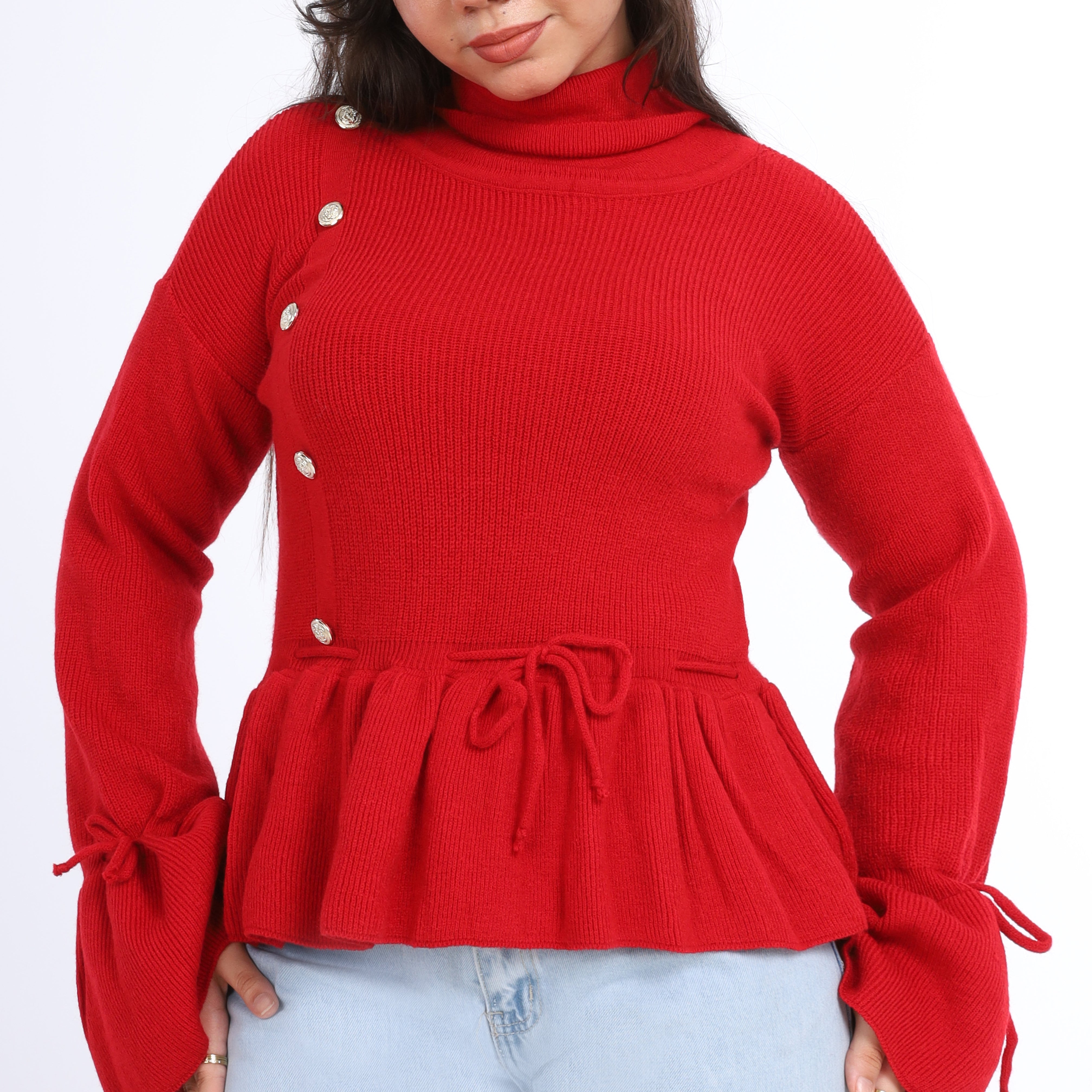 Ruffled Knit Blouse w16252672