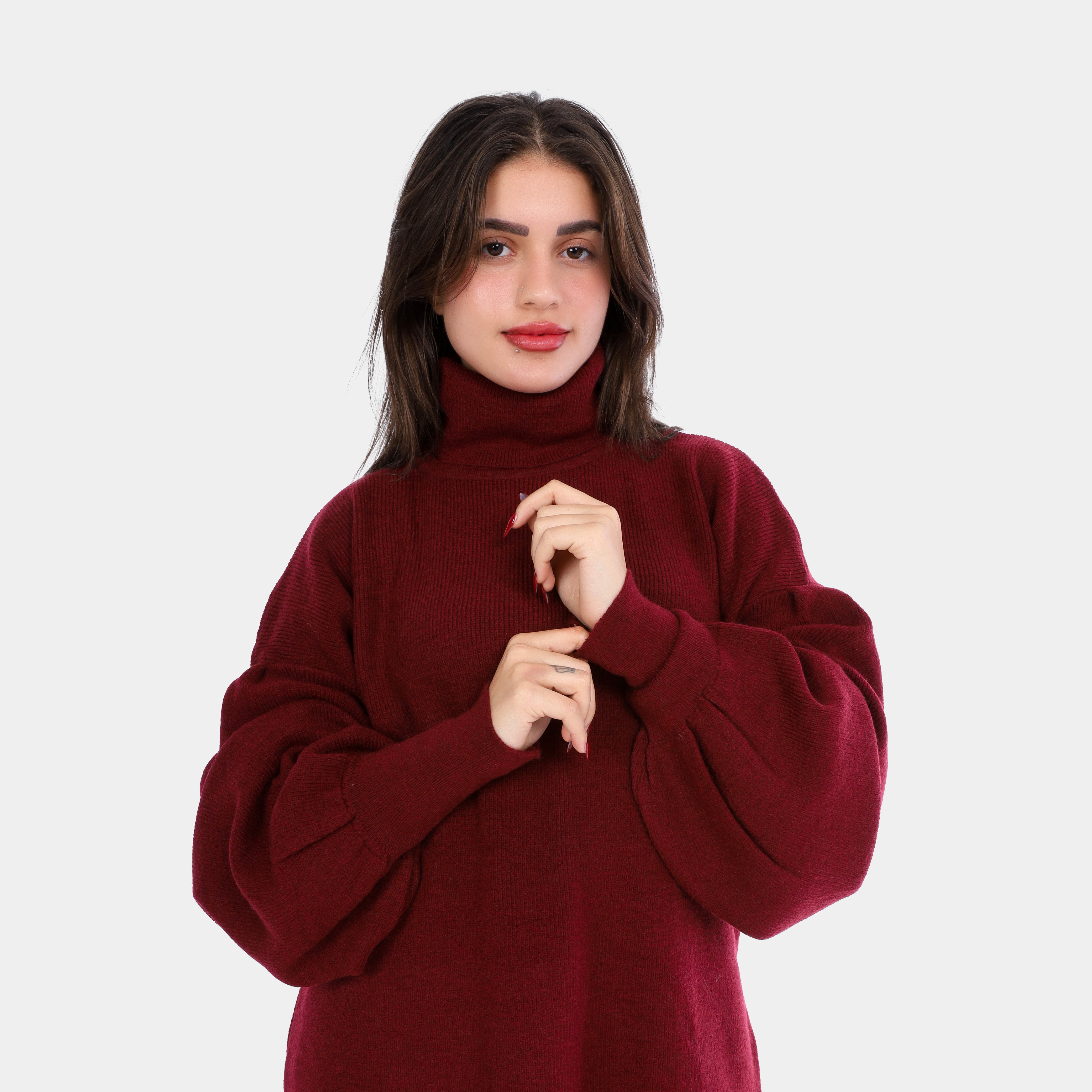 Turtle Neck Oversized Pullover w16252674