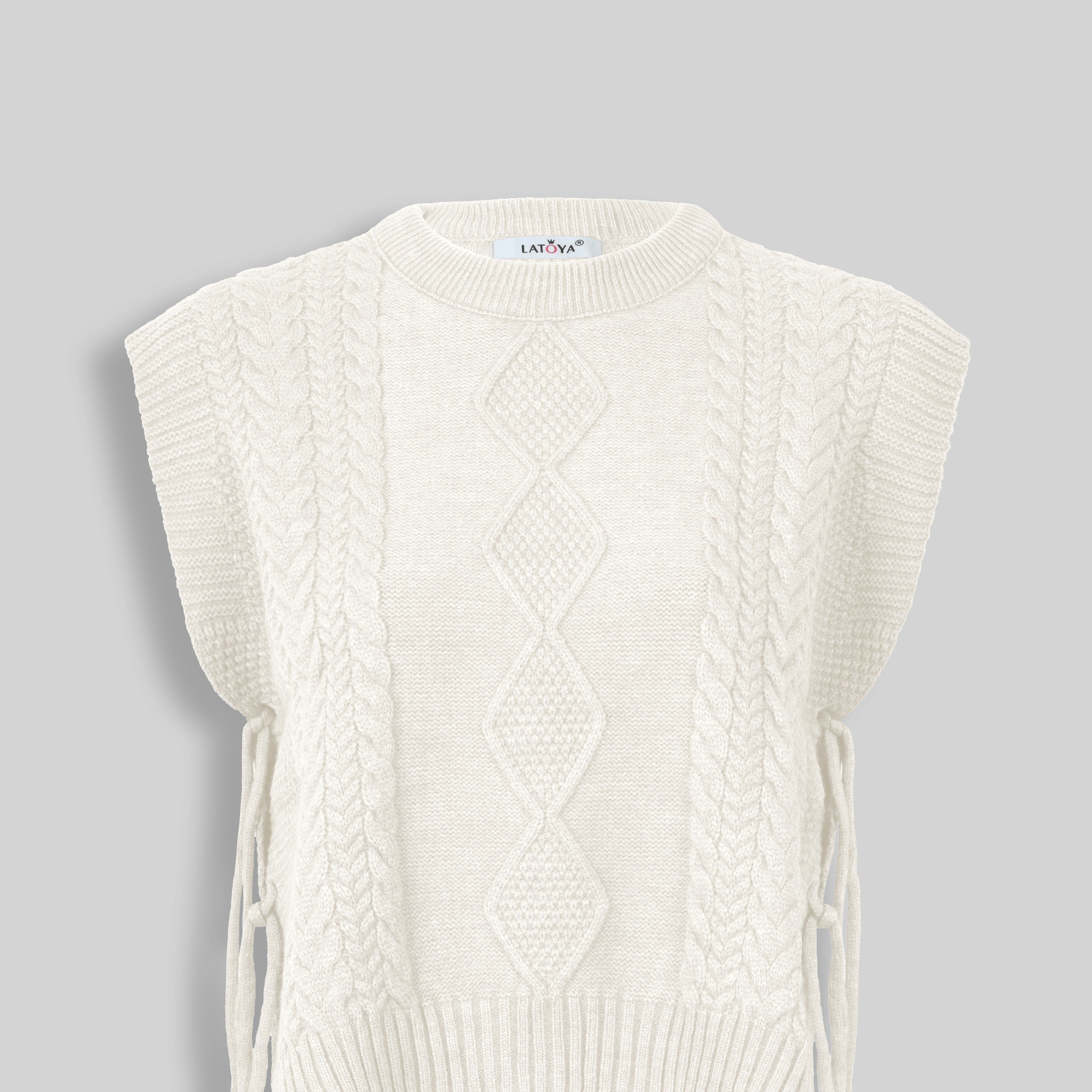 Knitted Side Tie Sweater w16252680