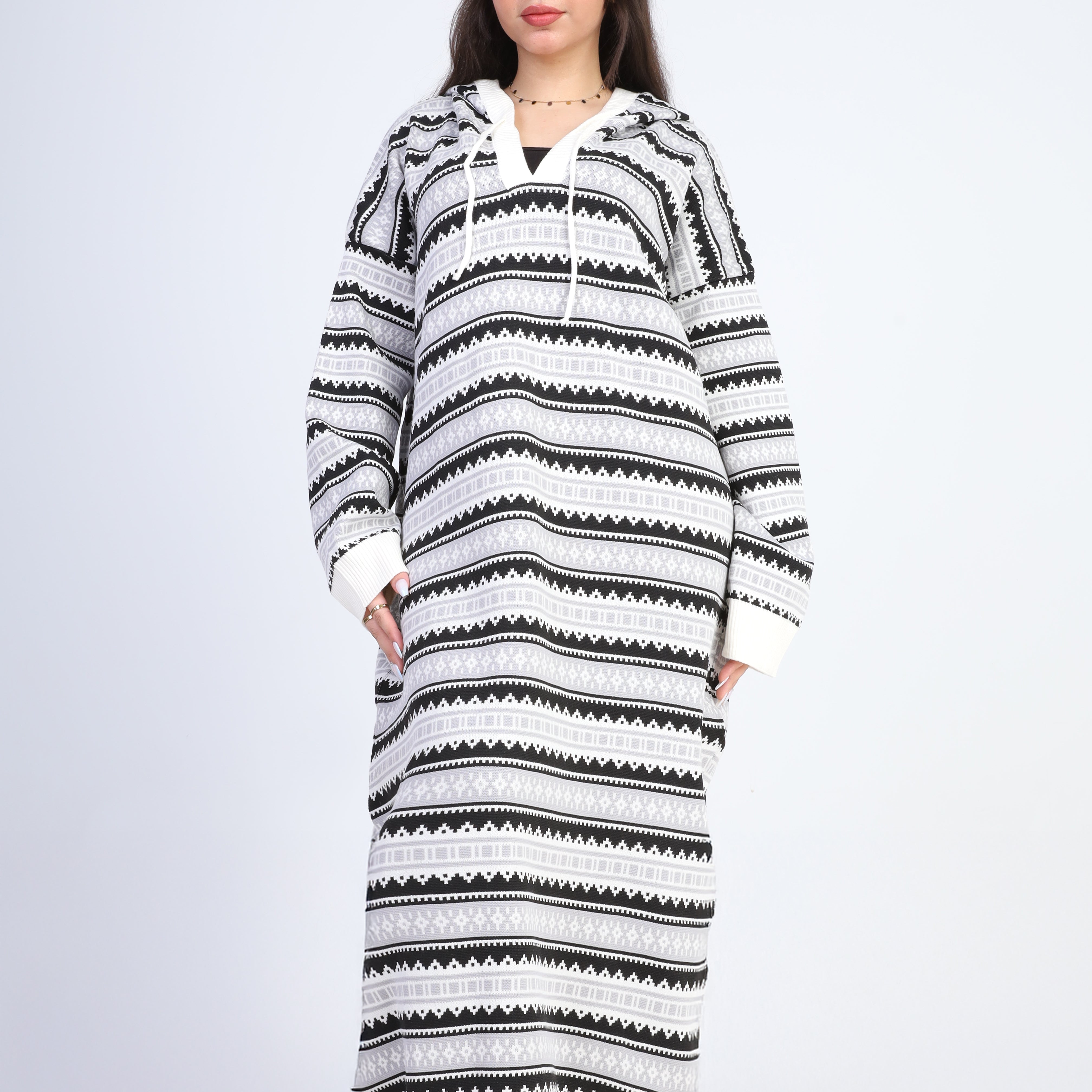 فستان ماكسي بغطاء رأس w16252703