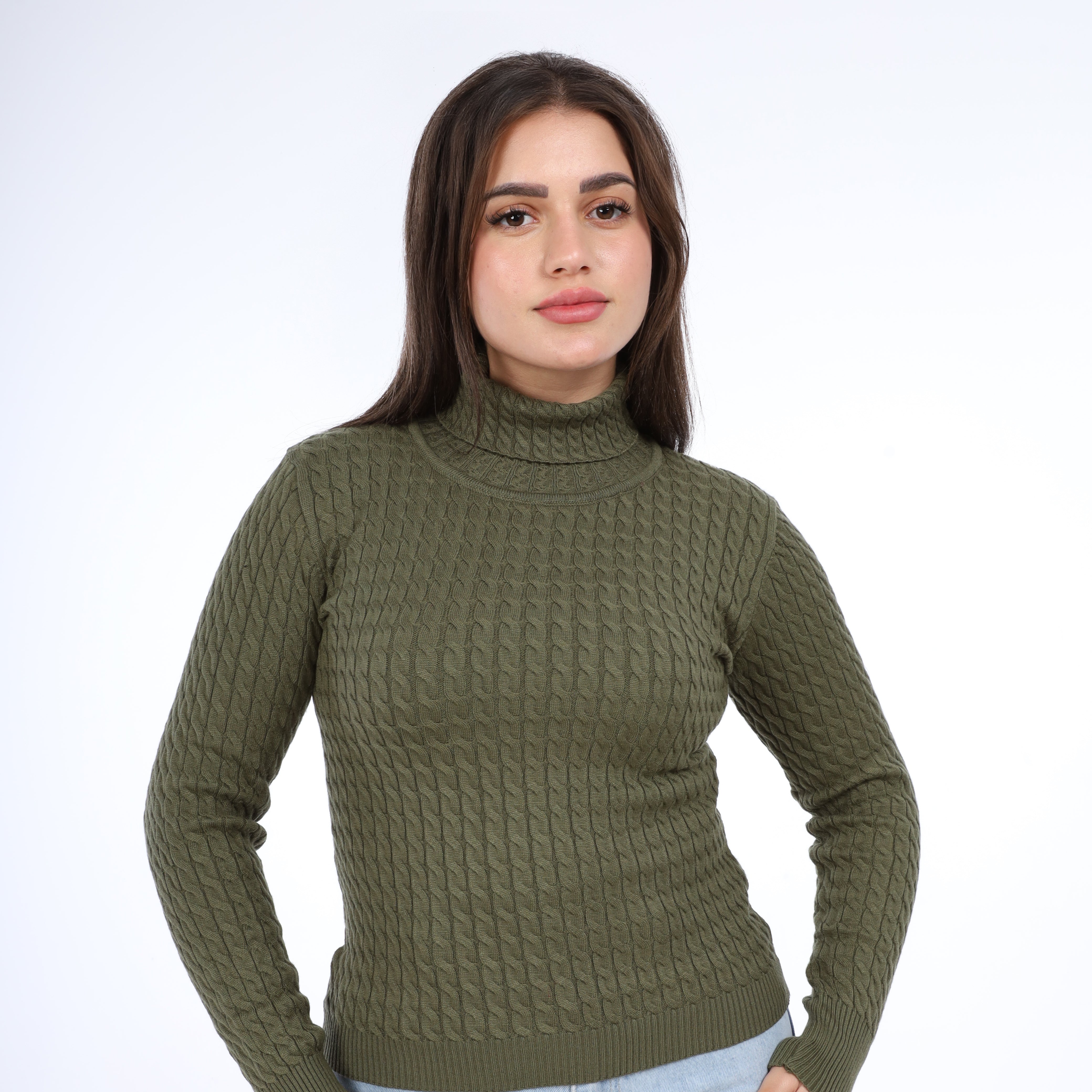 Cable-Knit Turtleneck Sweater w16252746