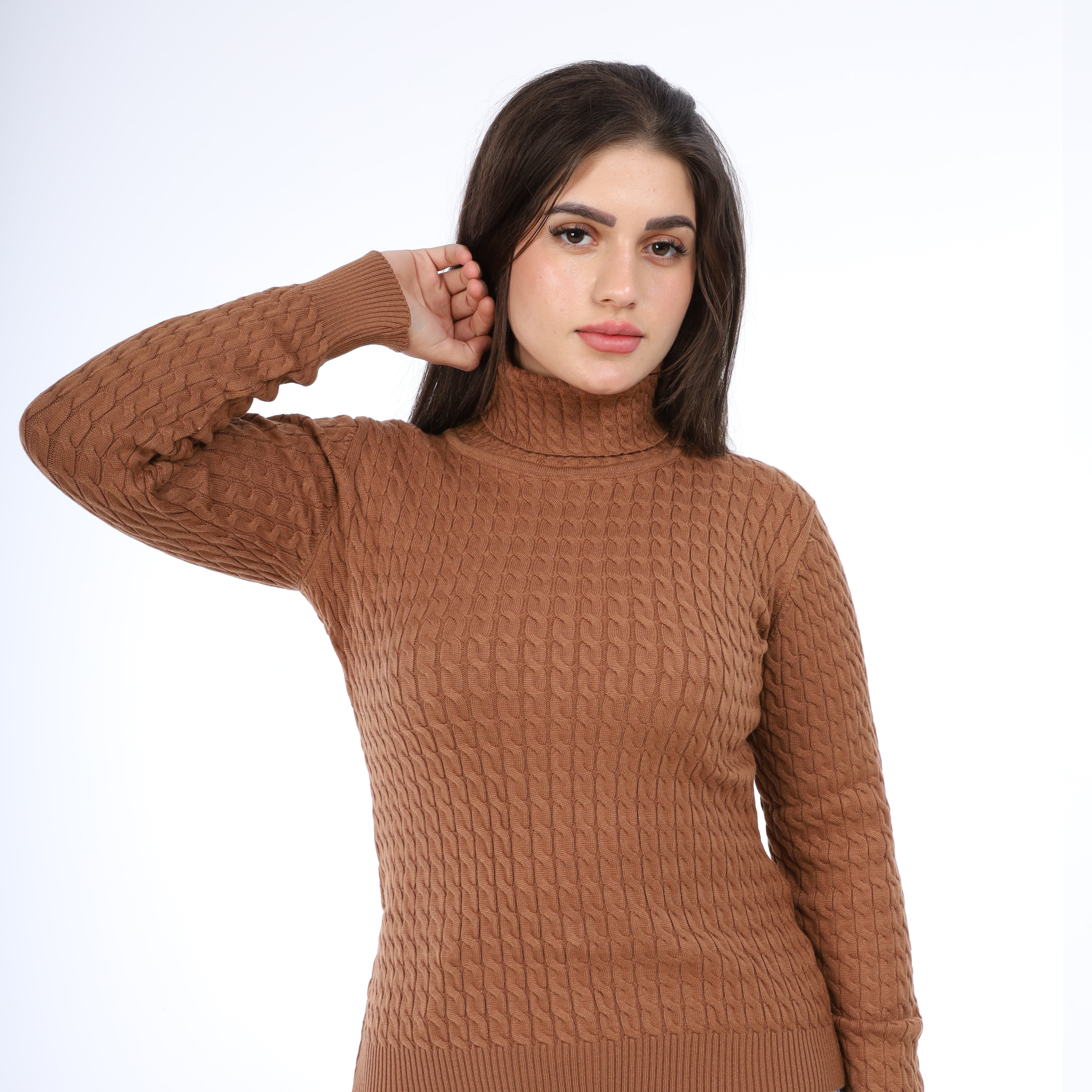 Cable-Knit Turtleneck Sweater w16252746